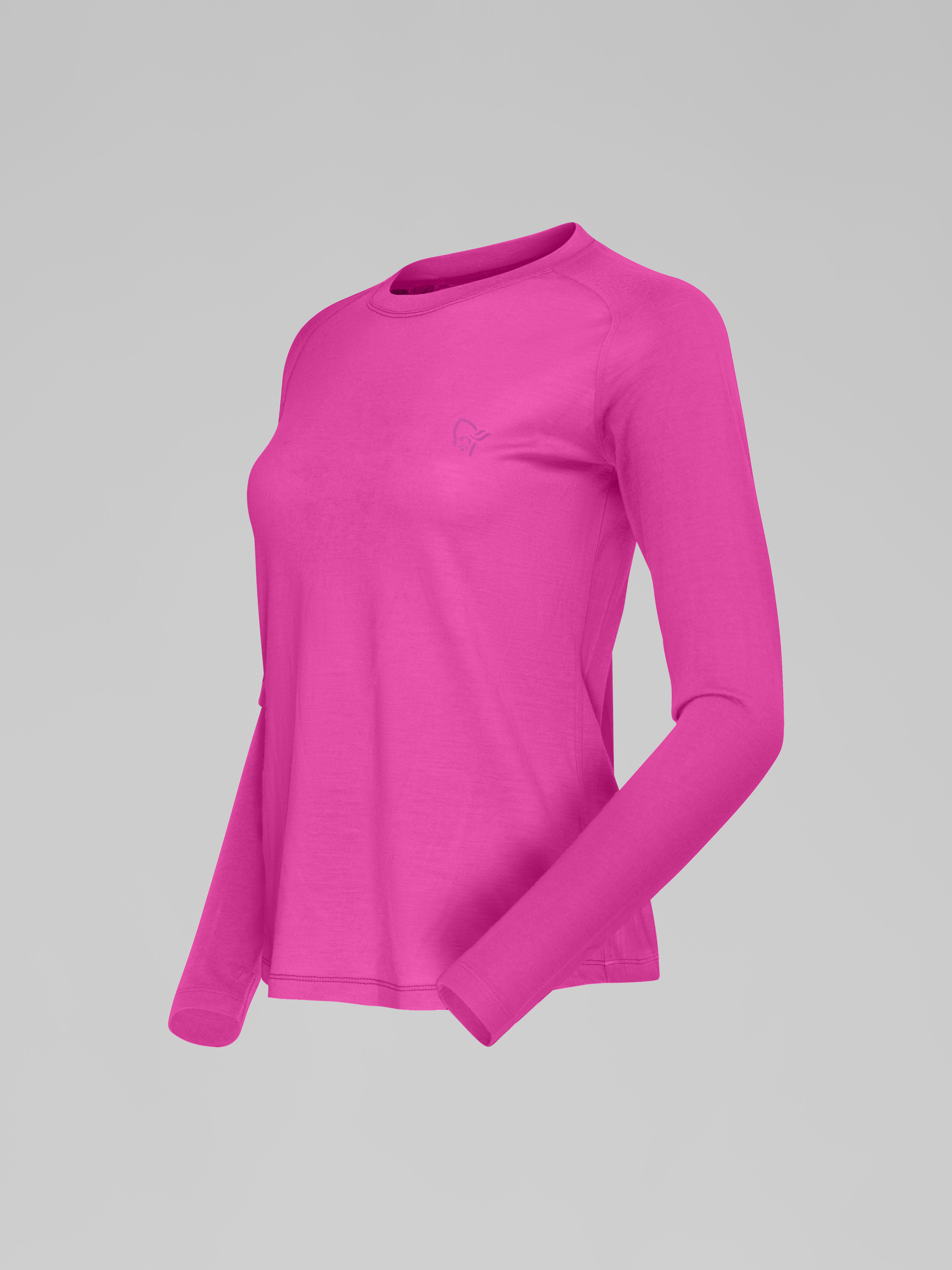 Packshot front left image of femund pureUll LTD Long Sleeve Raspberry Rose