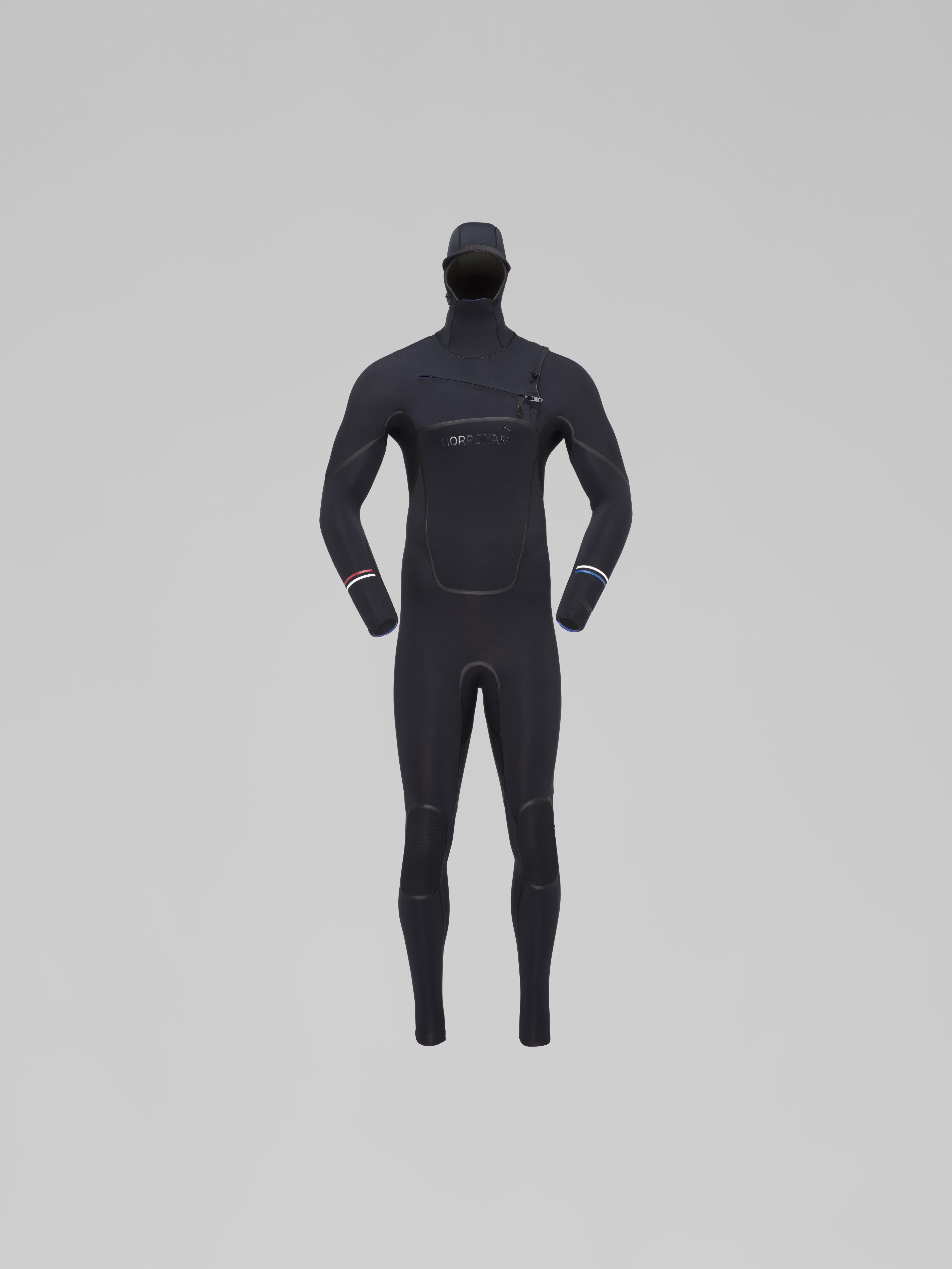 Packshot front image of unstad 5.5/5/4mm Hooded Wetsuit Caviar Black