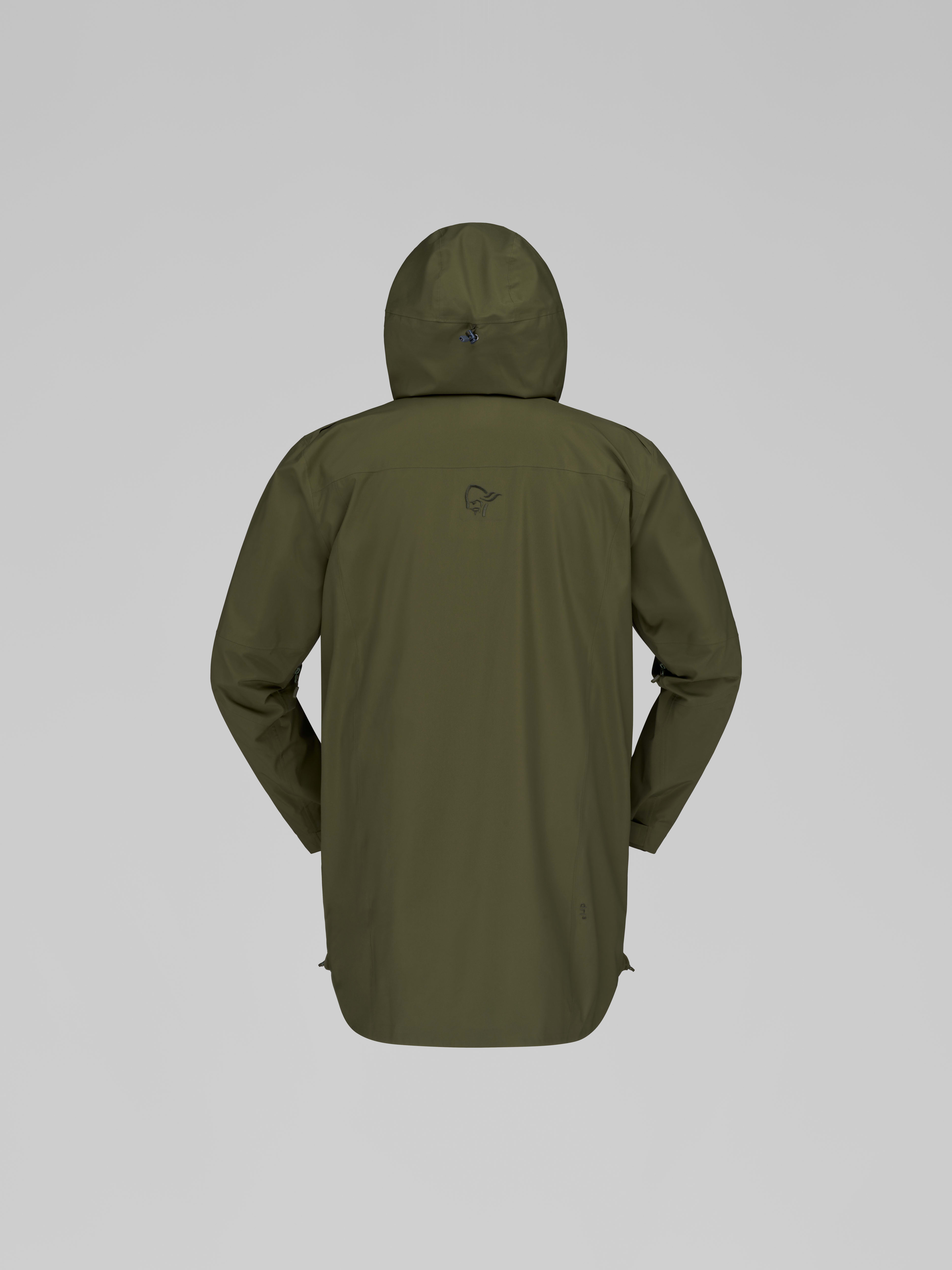 Packshot back image of kvinnherad dri3 Parka Olive Night