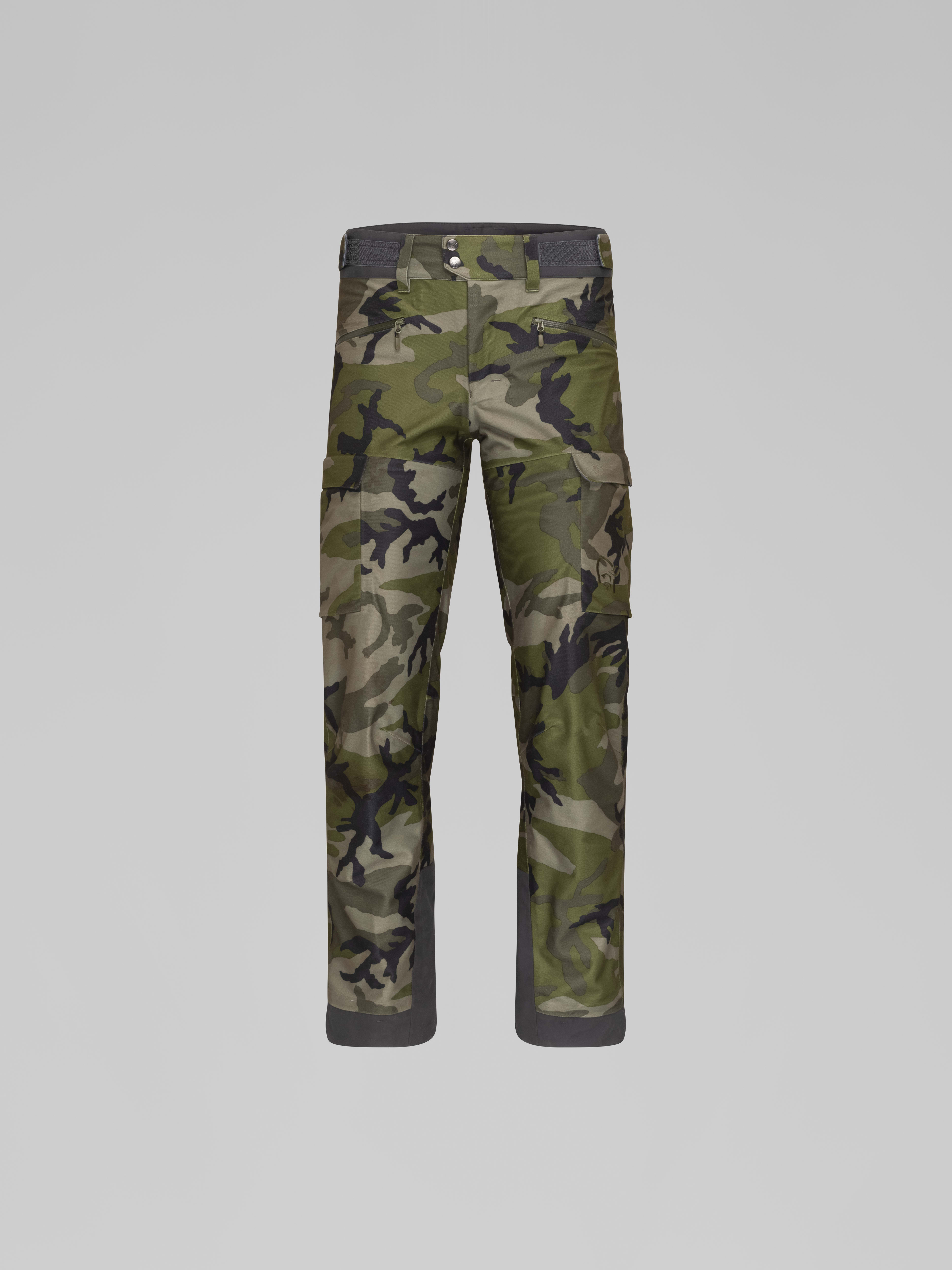Packshot front image of kvinnherad Gore-Tex Pants Green Camo