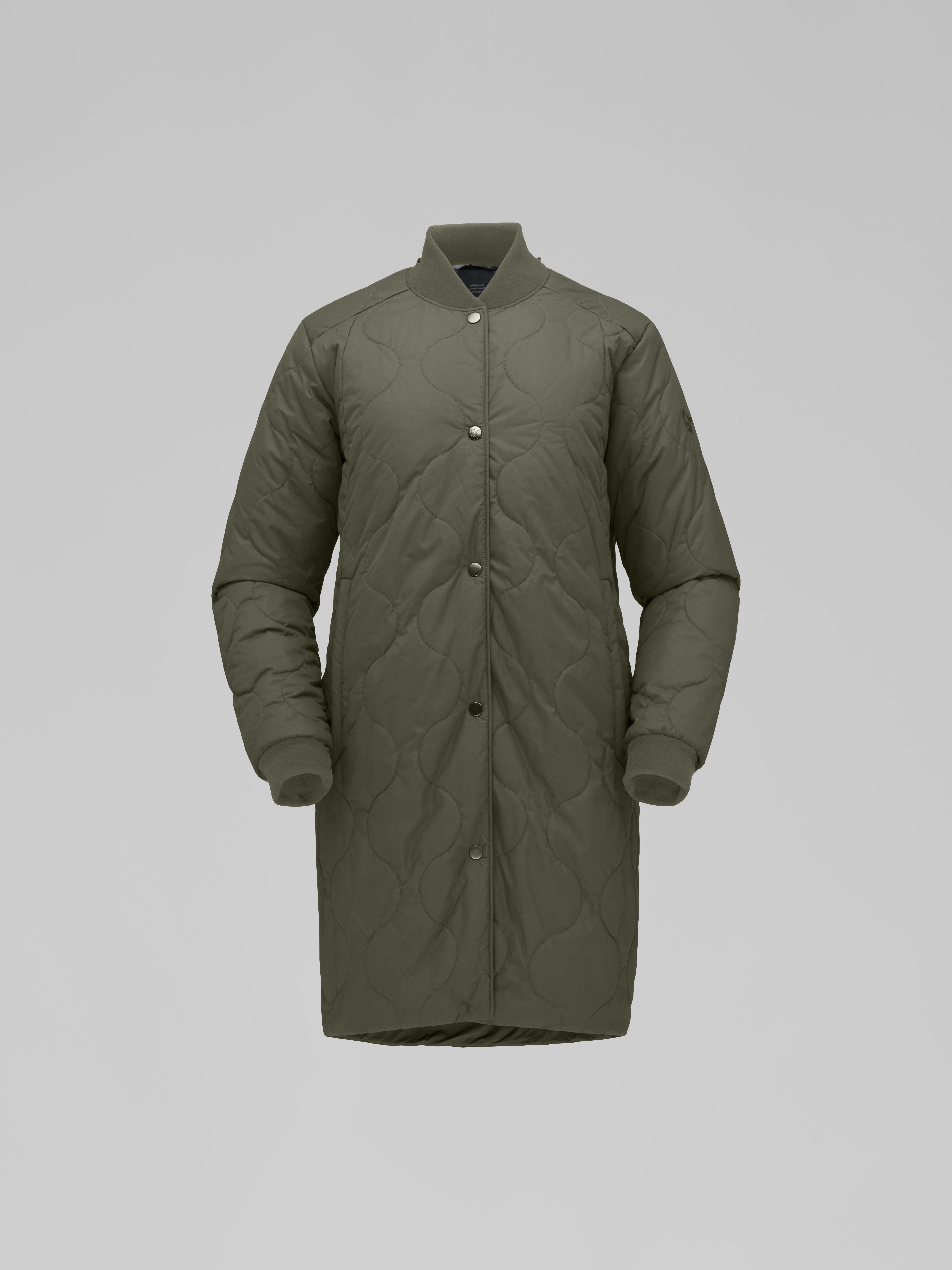 Packshot front image of oslo thermo100 Coat Olive Night