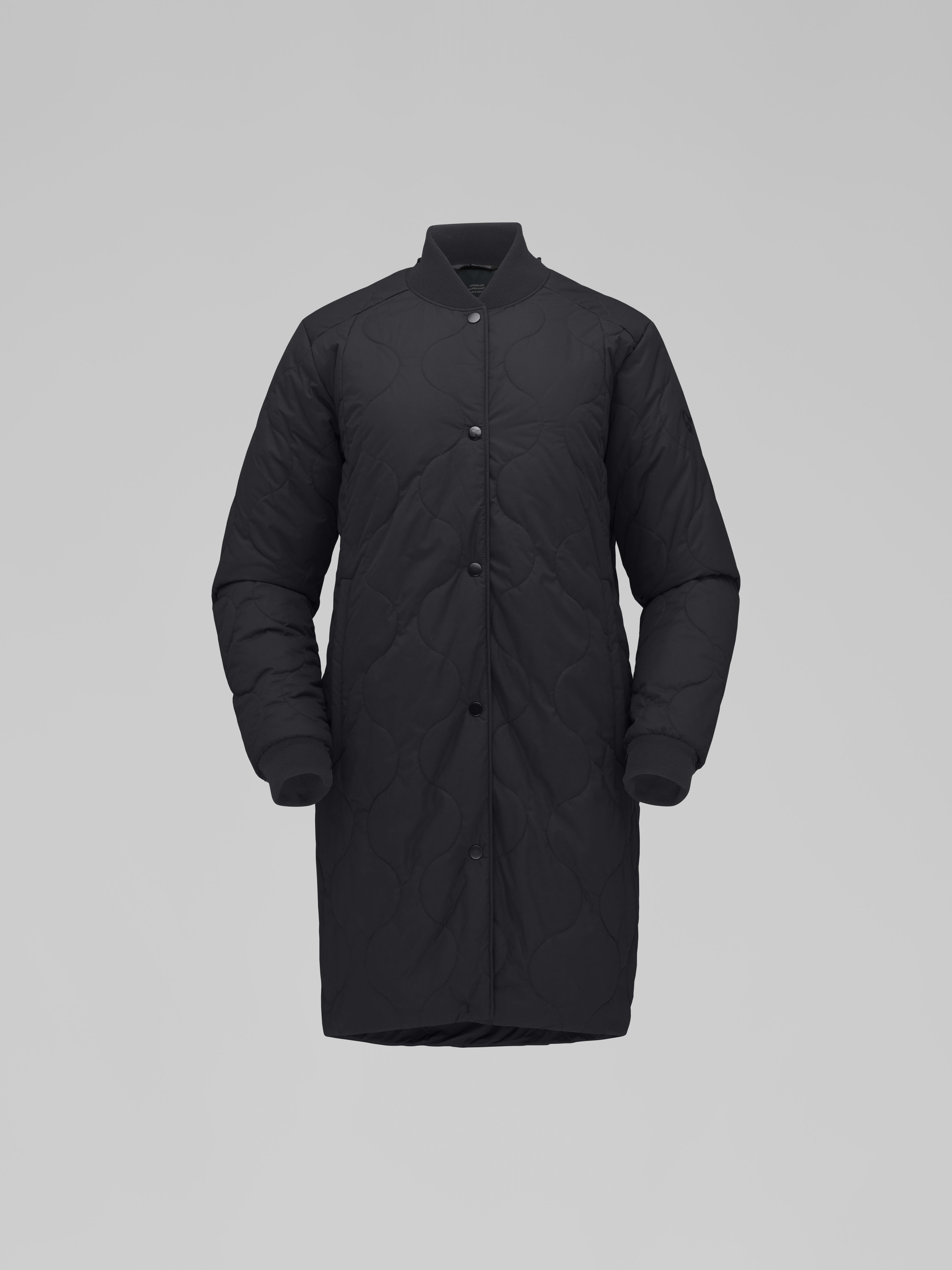 Packshot front image of oslo thermo100 Coat Caviar Black