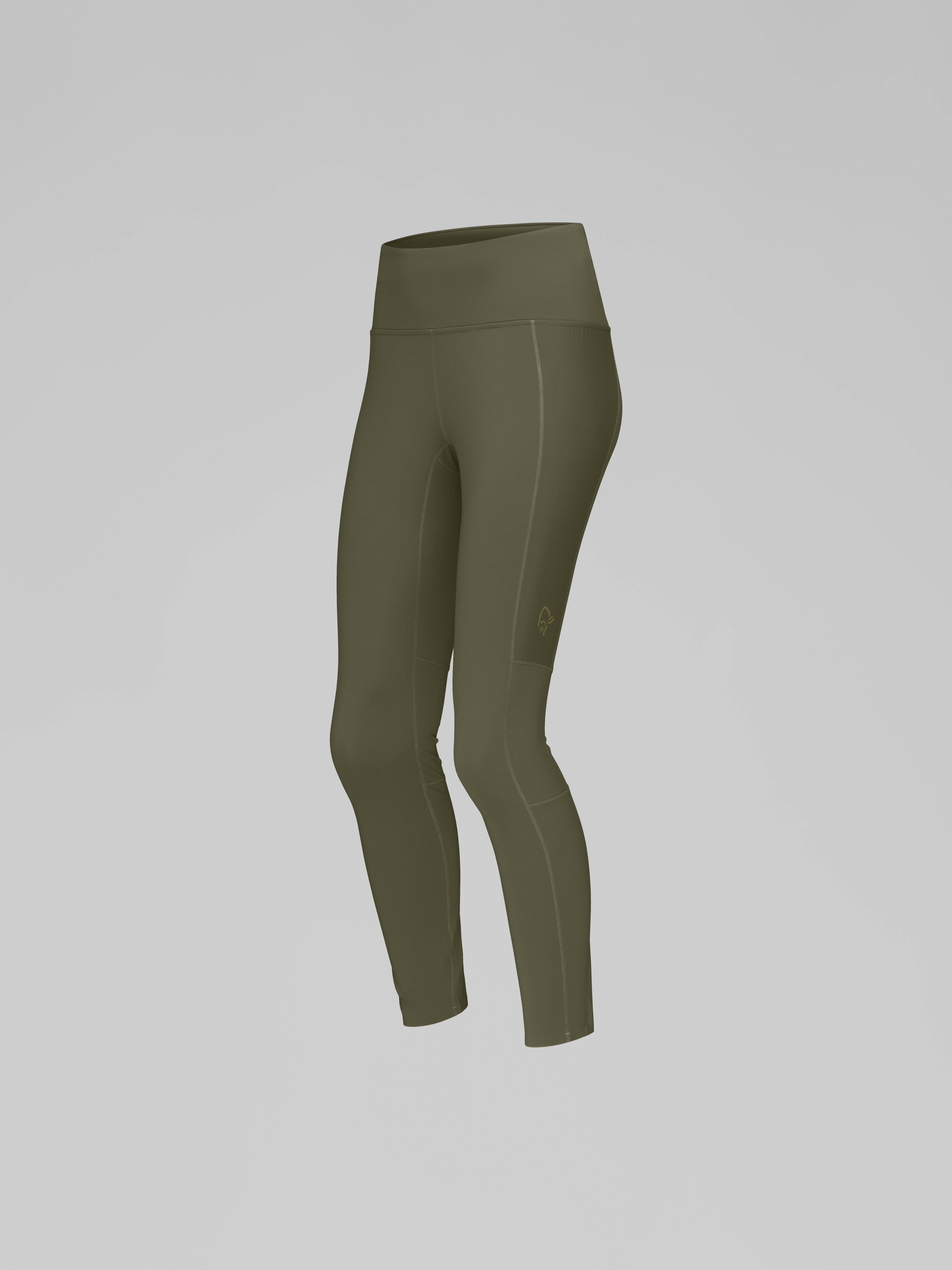 Packshot front left image of norrona Tights Olive Night