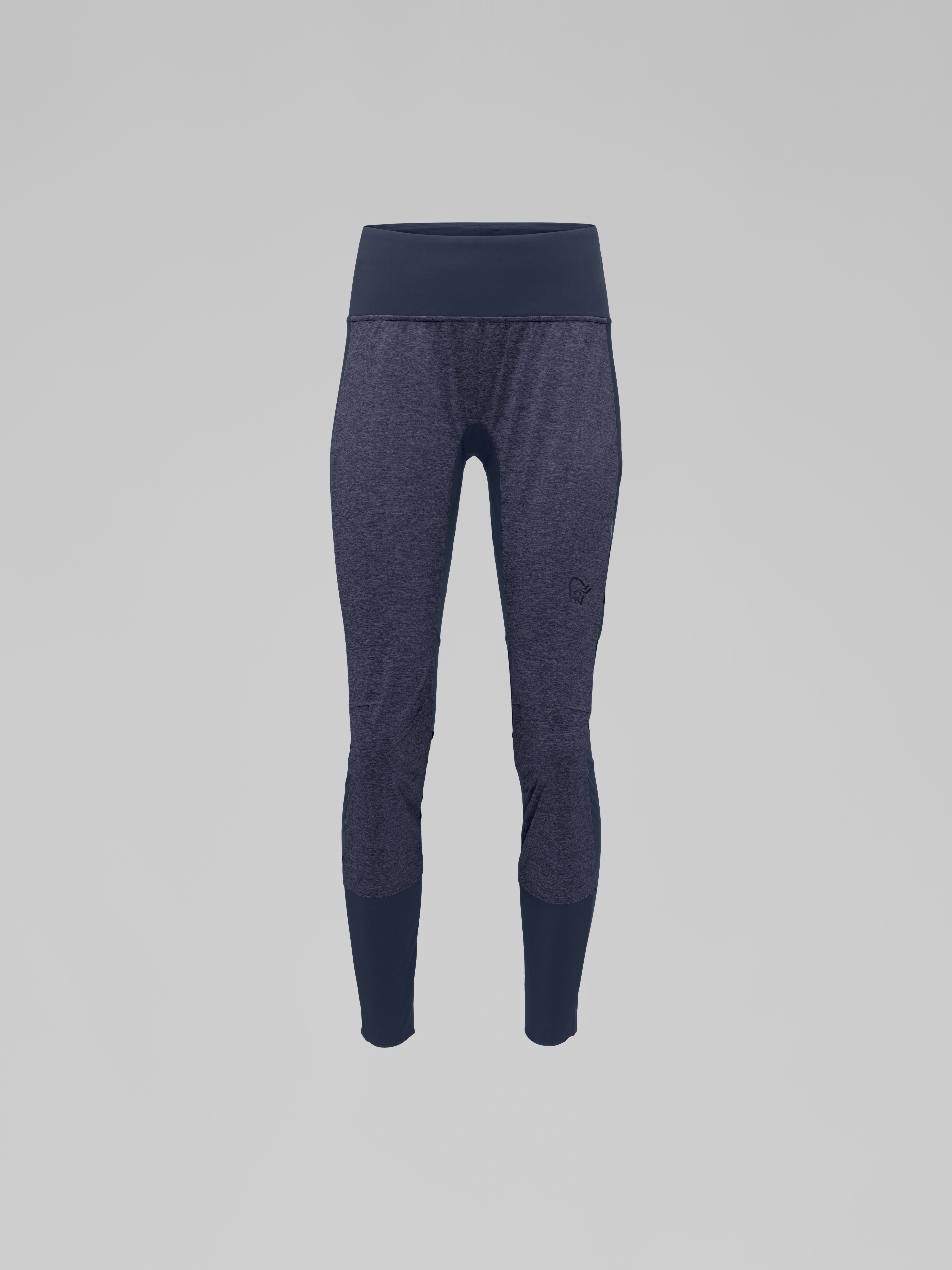 Packshot front image of norrona wind Tights Indigo Night/Indigo Night Melange