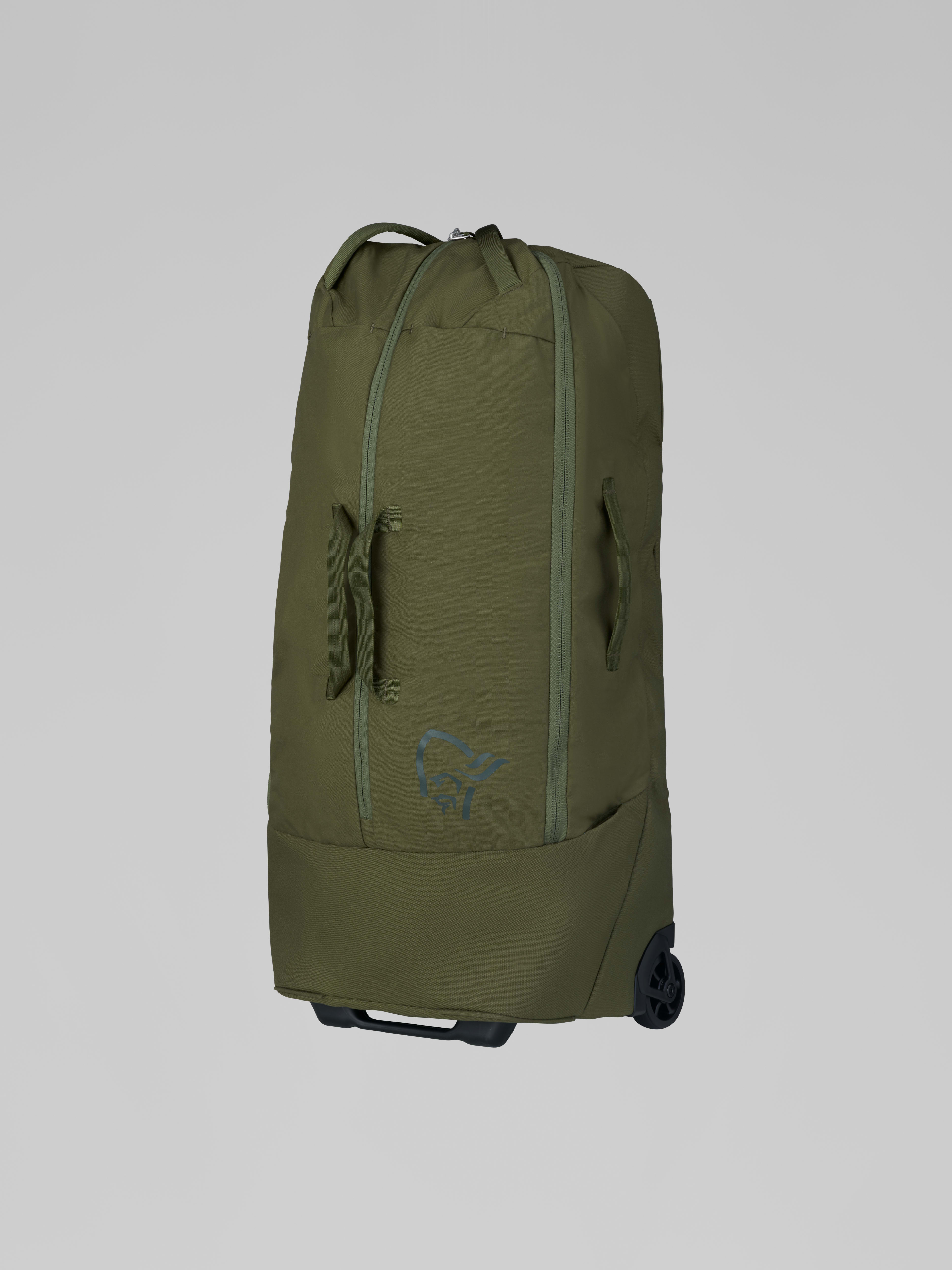 Packshot front image of norrona 80L Trolley Bag Olive Night