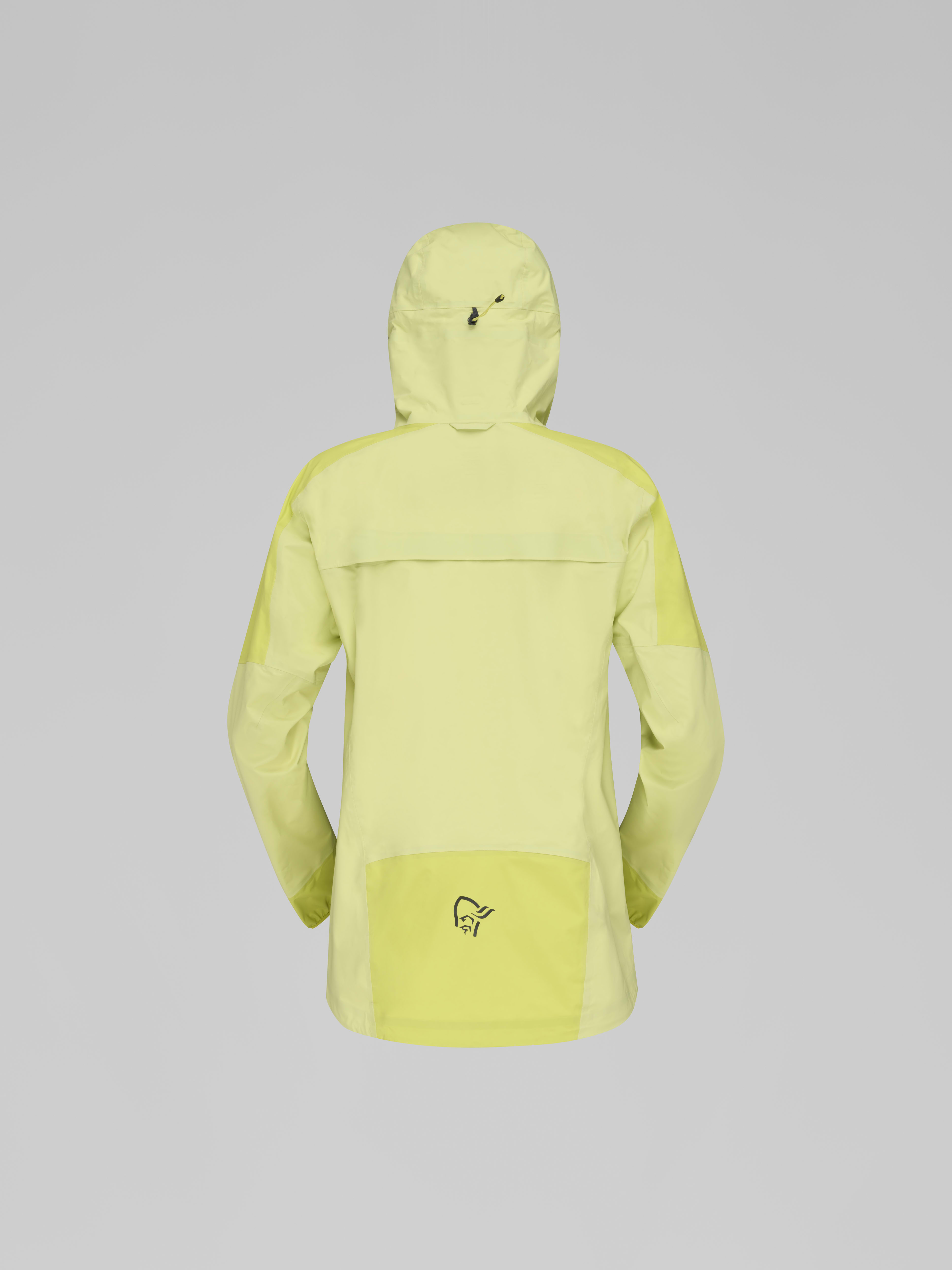 Packshot back image of senja dri3 lightweight Jacket Limeade/Minced Quince