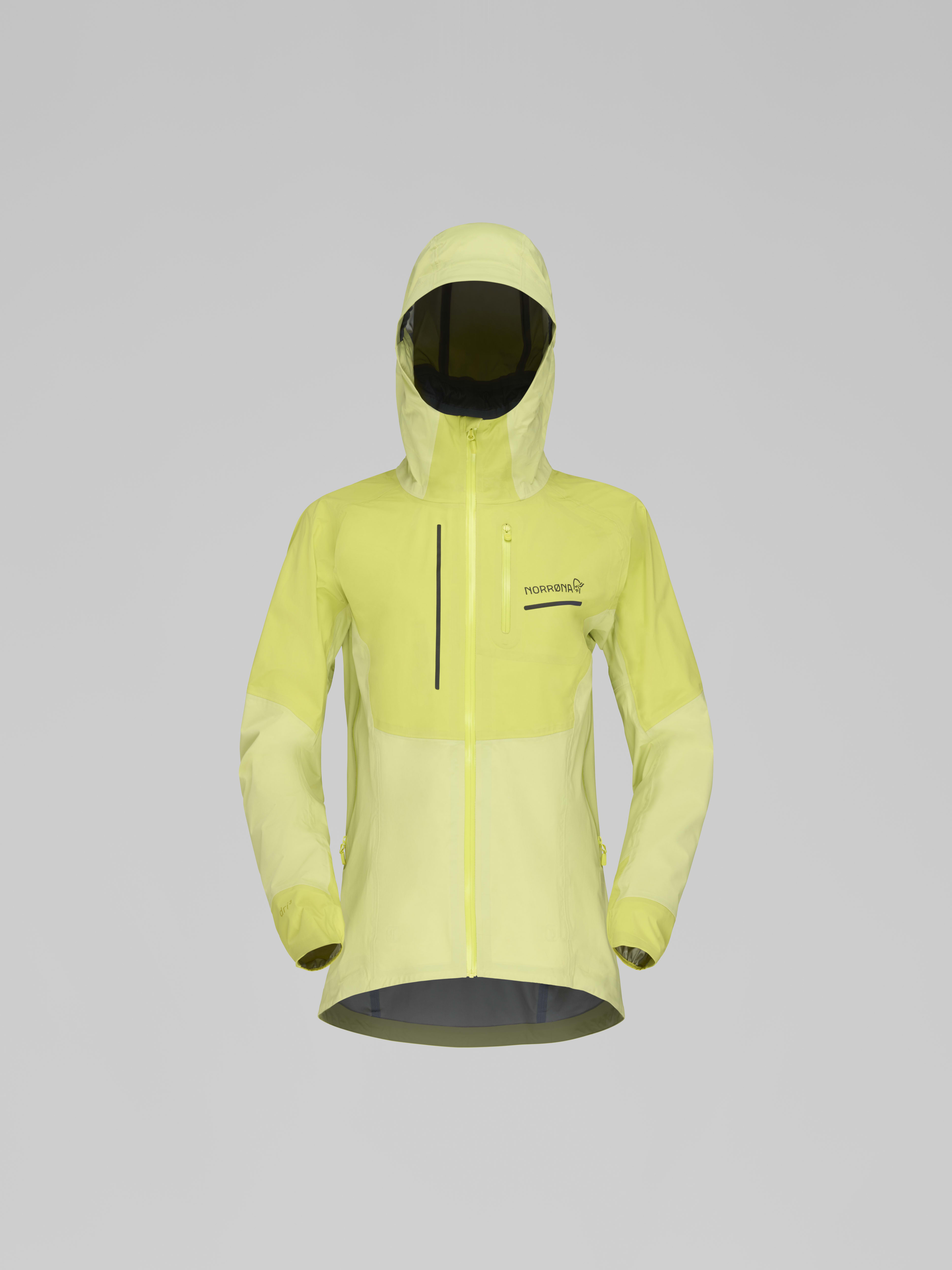 Packshot front image of senja dri3 lightweight Jacket Limeade/Minced Quince