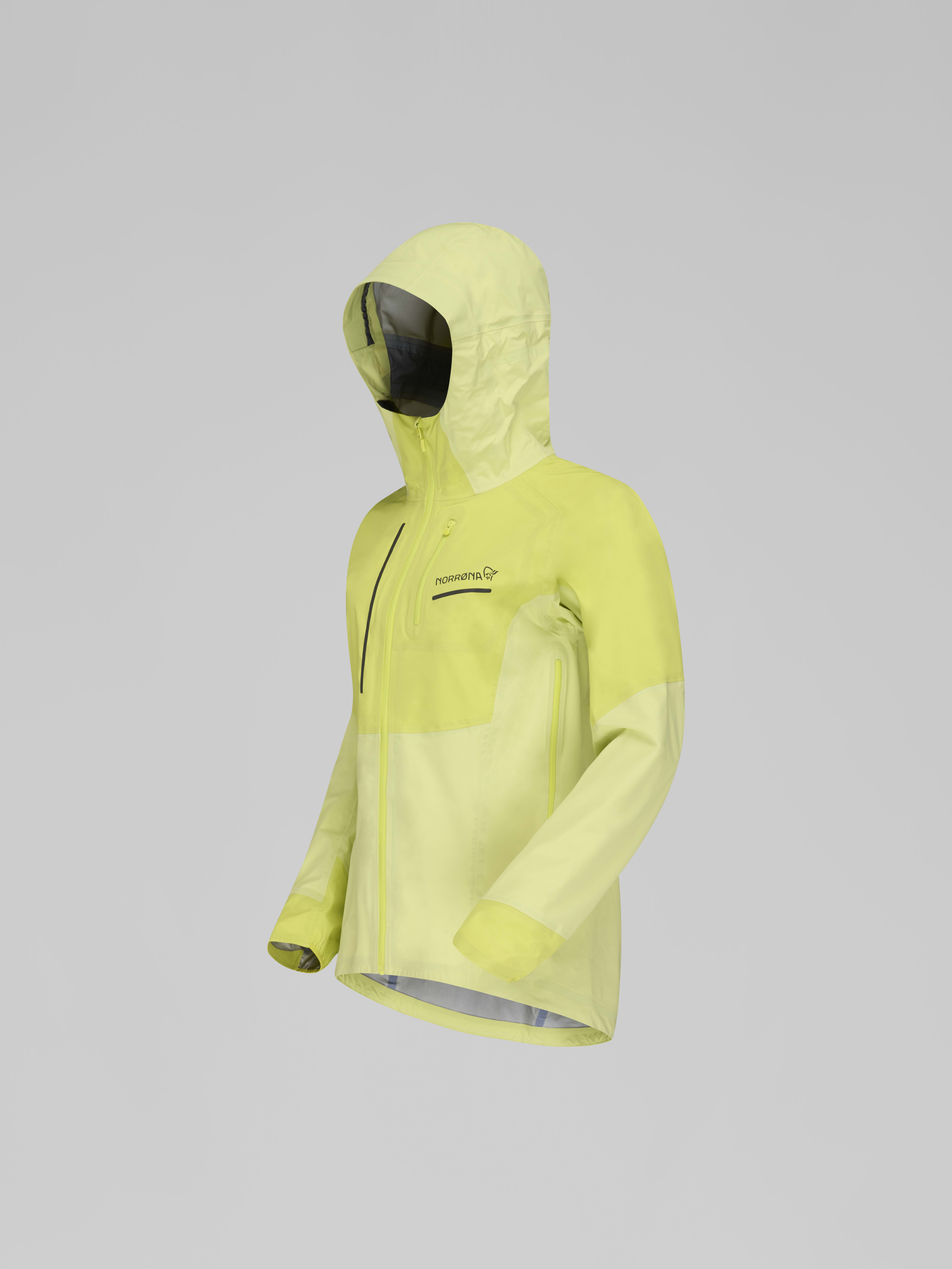 Packshot front left image of senja dri3 lightweight Jacket Limeade/Minced Quince