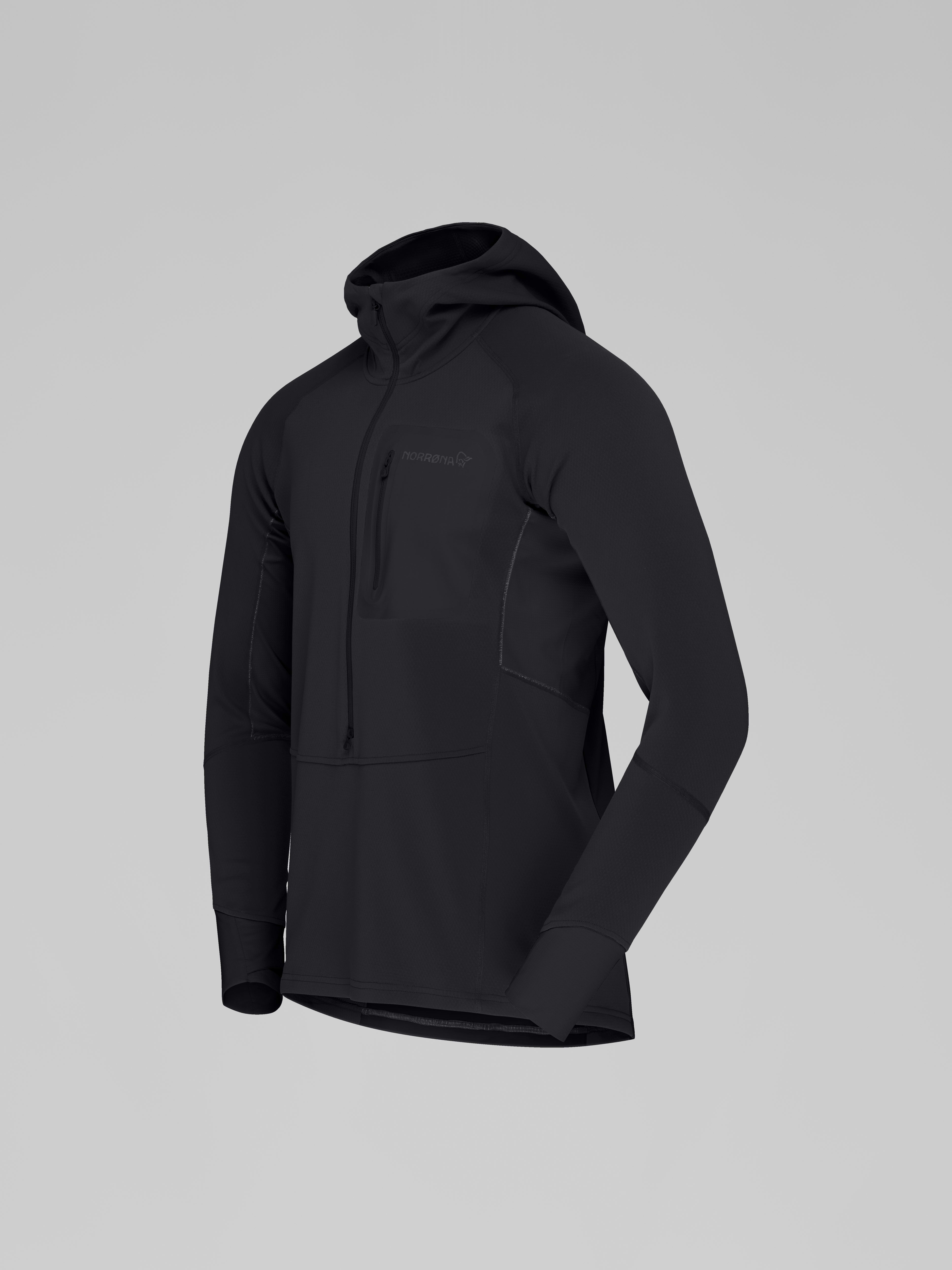 Packshot front left image of senja warm1 Hood Caviar Black
