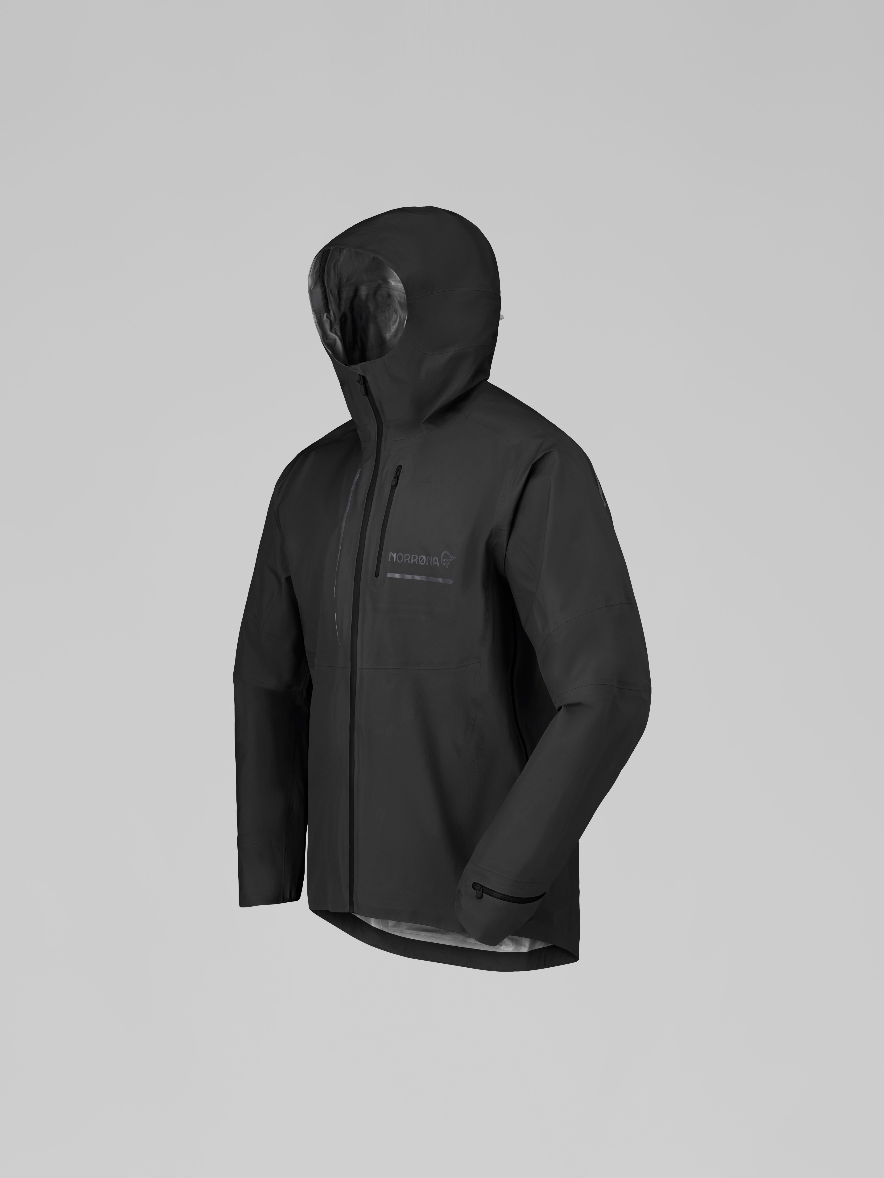 Packshot front left image of senja Gore-Tex Jacket Caviar Black