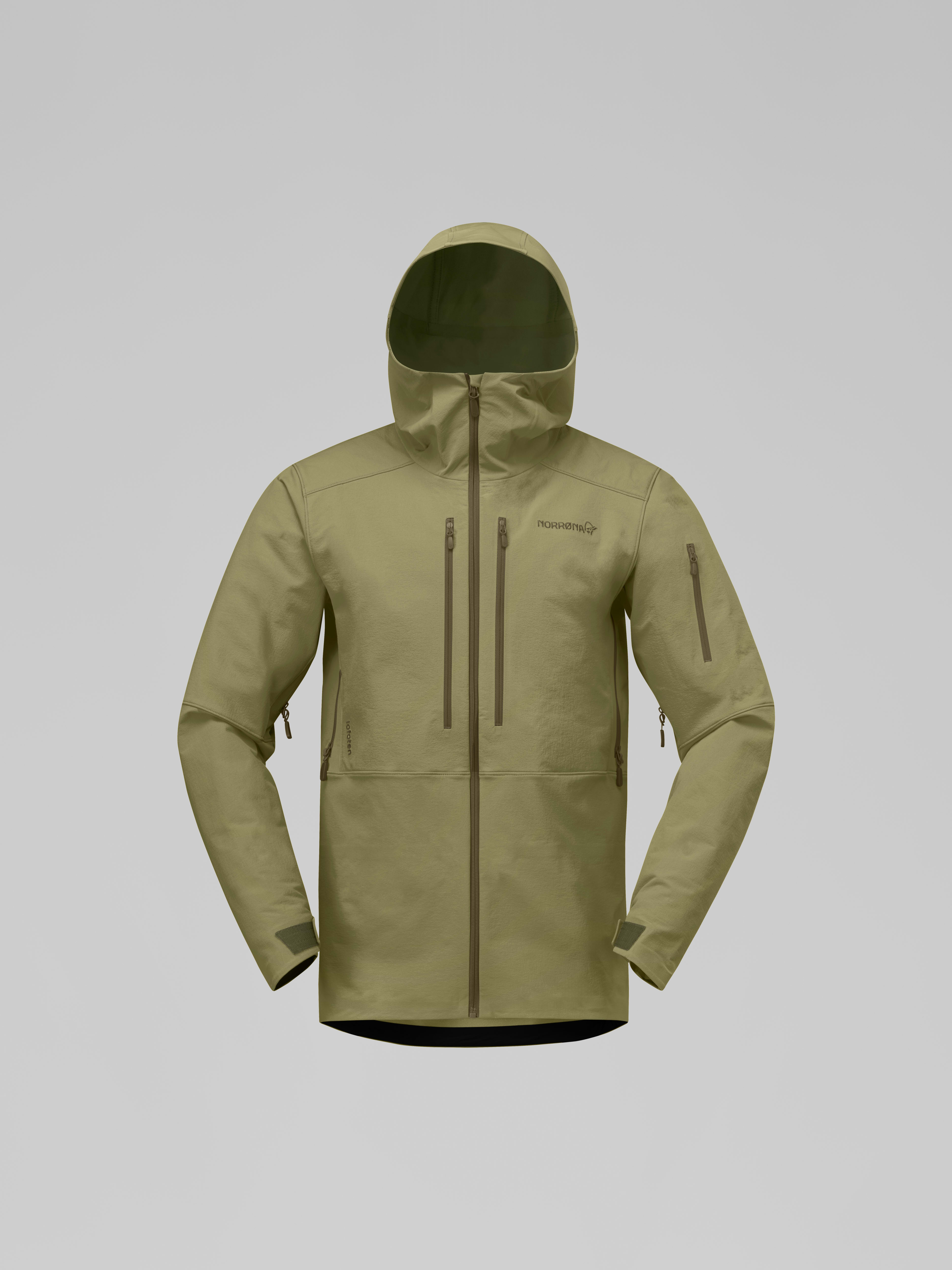 Packshot front image of lofoten flex1 Jacket Deep Lichen Green