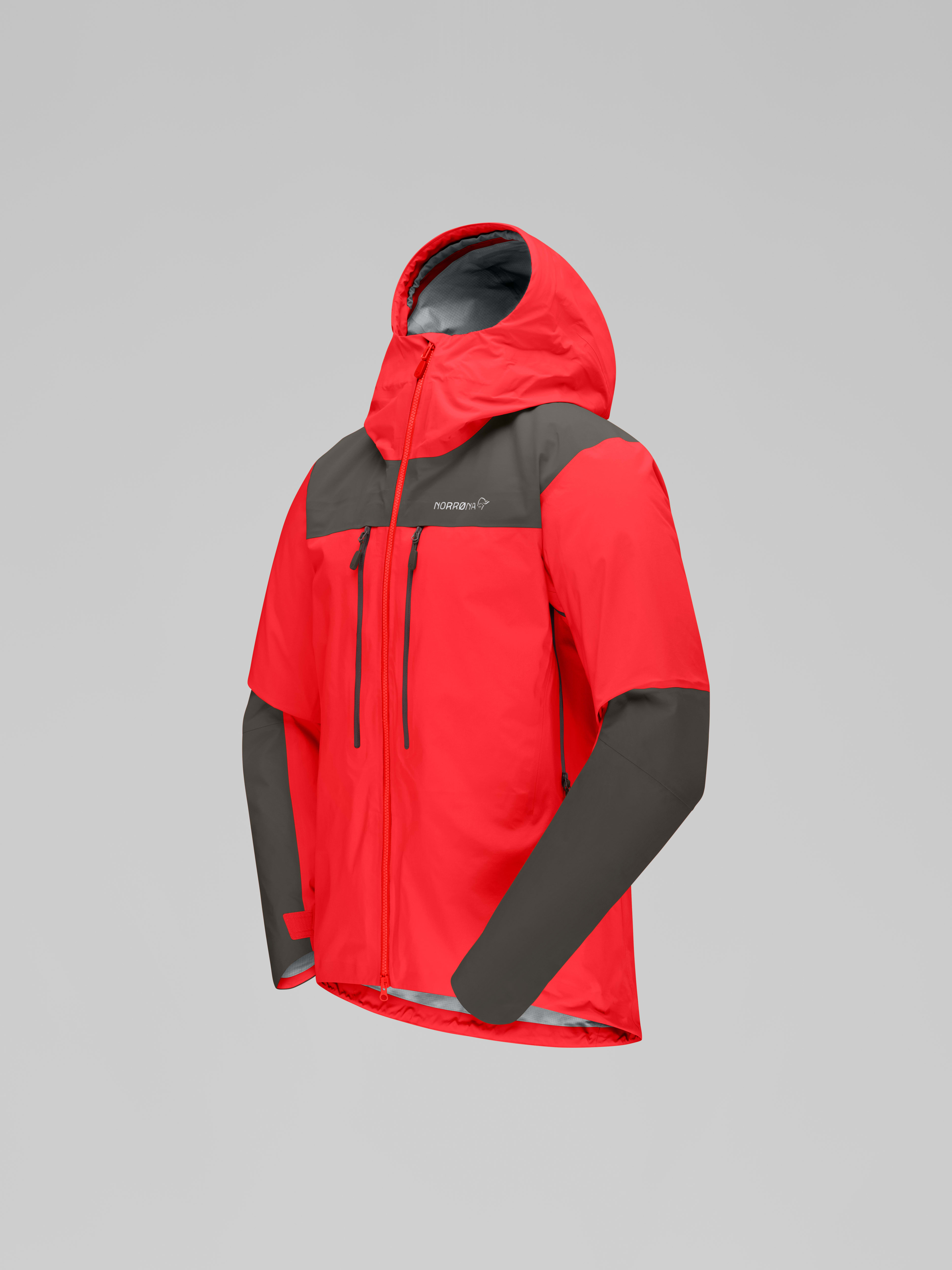 Packshot front left image of trollveggen Gore-Tex Pro light Jacket Flame Scarlet