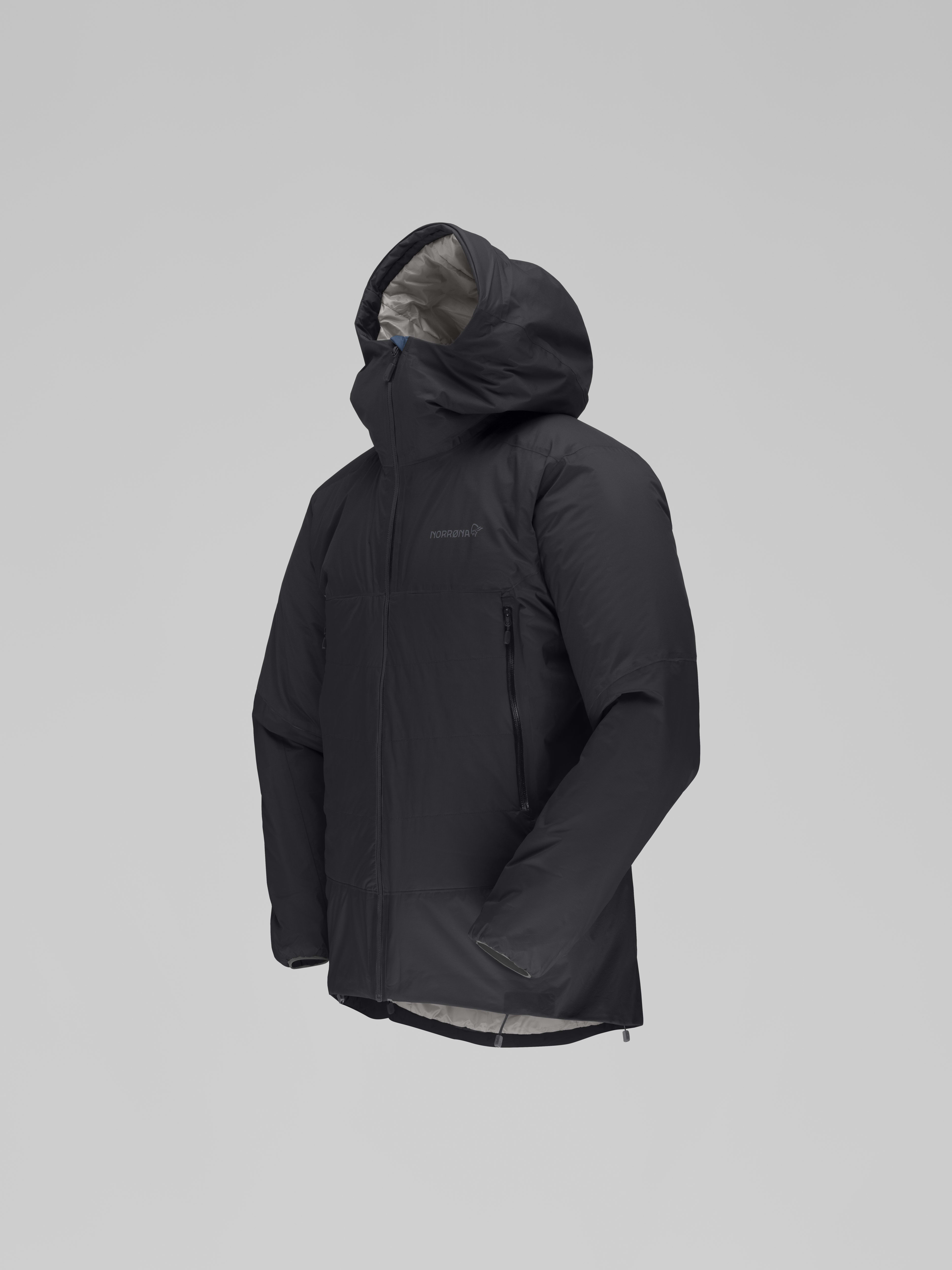 Packshot front left image of lyngen dri2 thermo60 Jacket Caviar Black