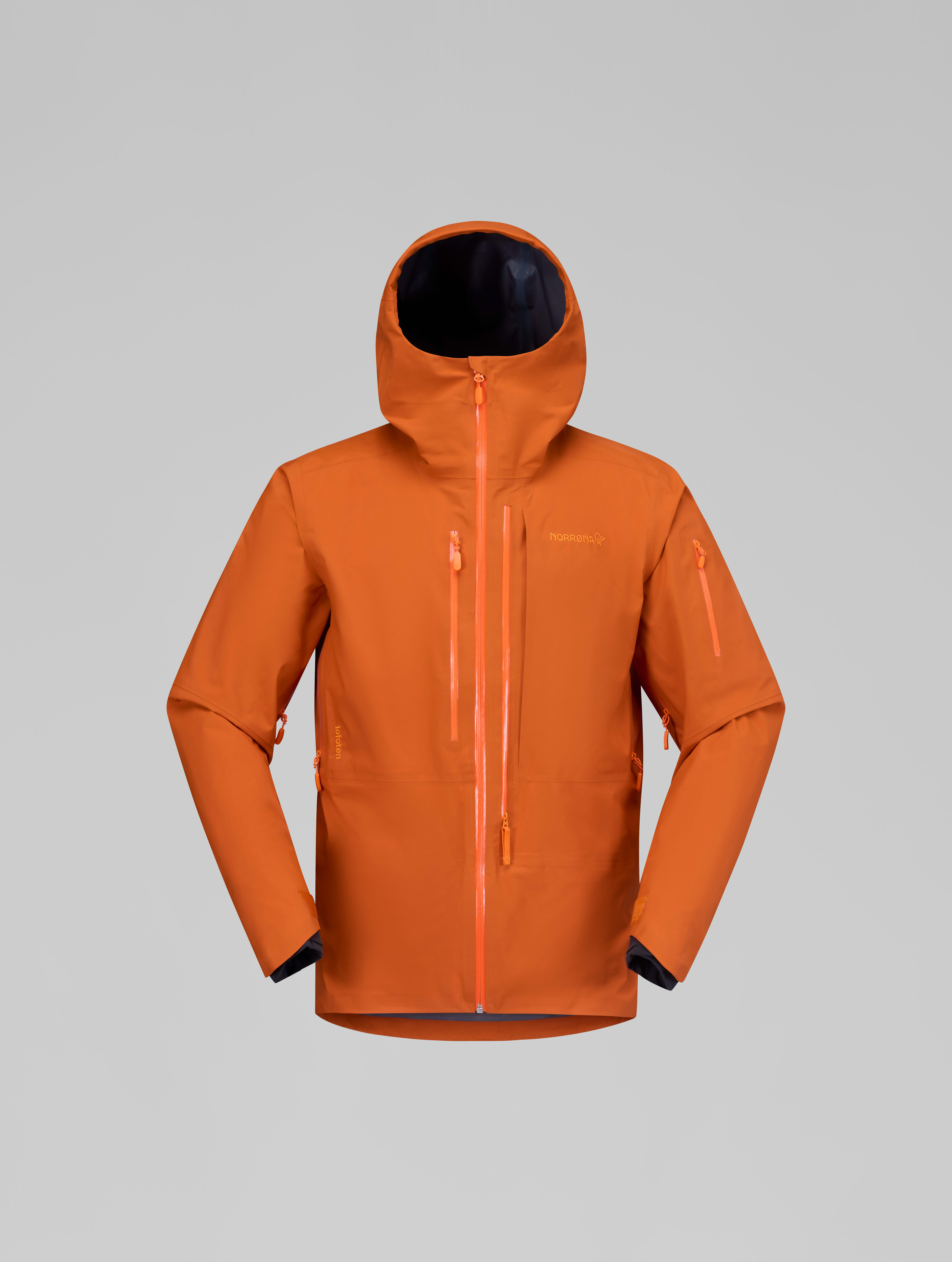 Packshot front image of lofoten Gore-Tex Pro Jacket Gold Flame
