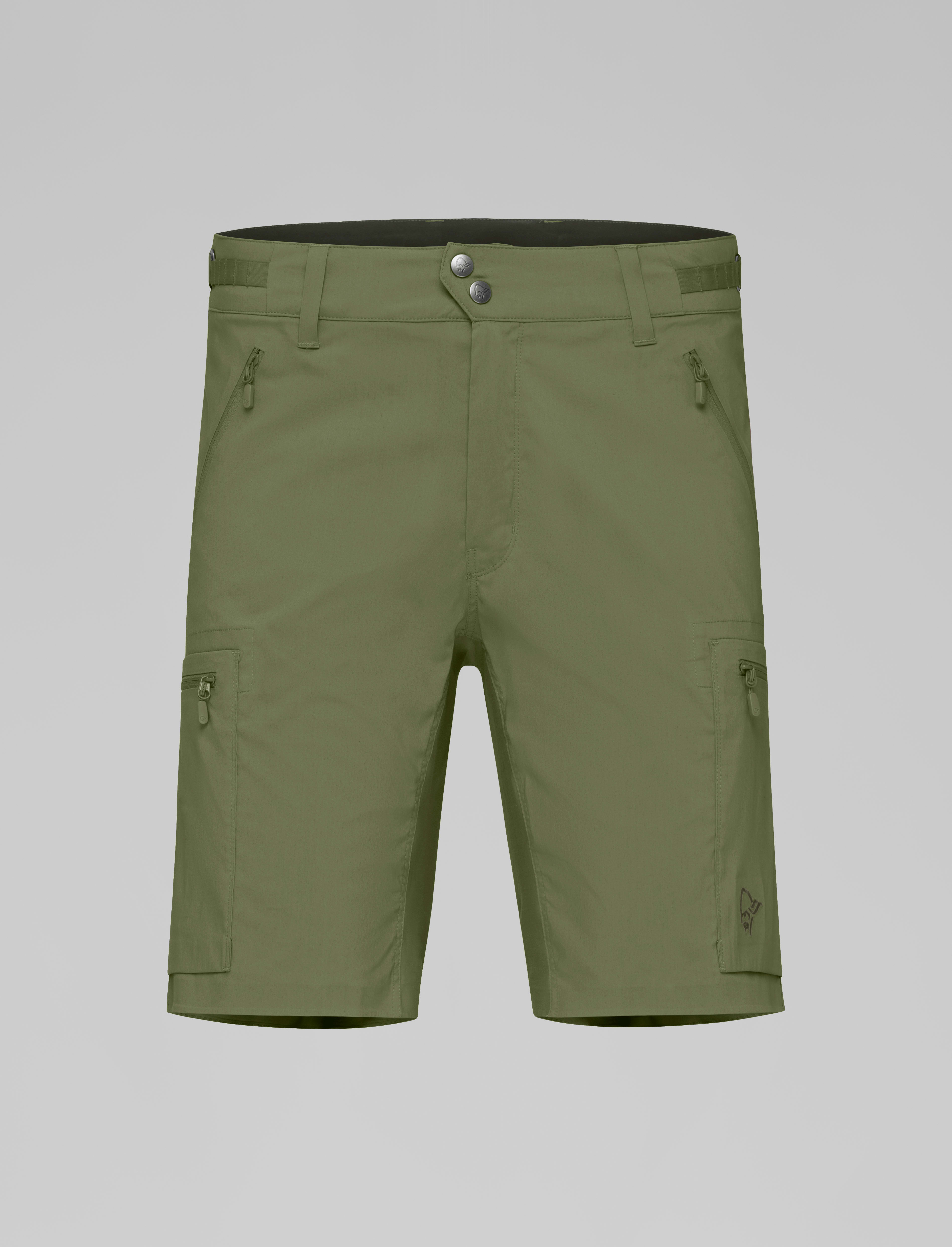 Packshot front image of femund light cotton Shorts Loden Green