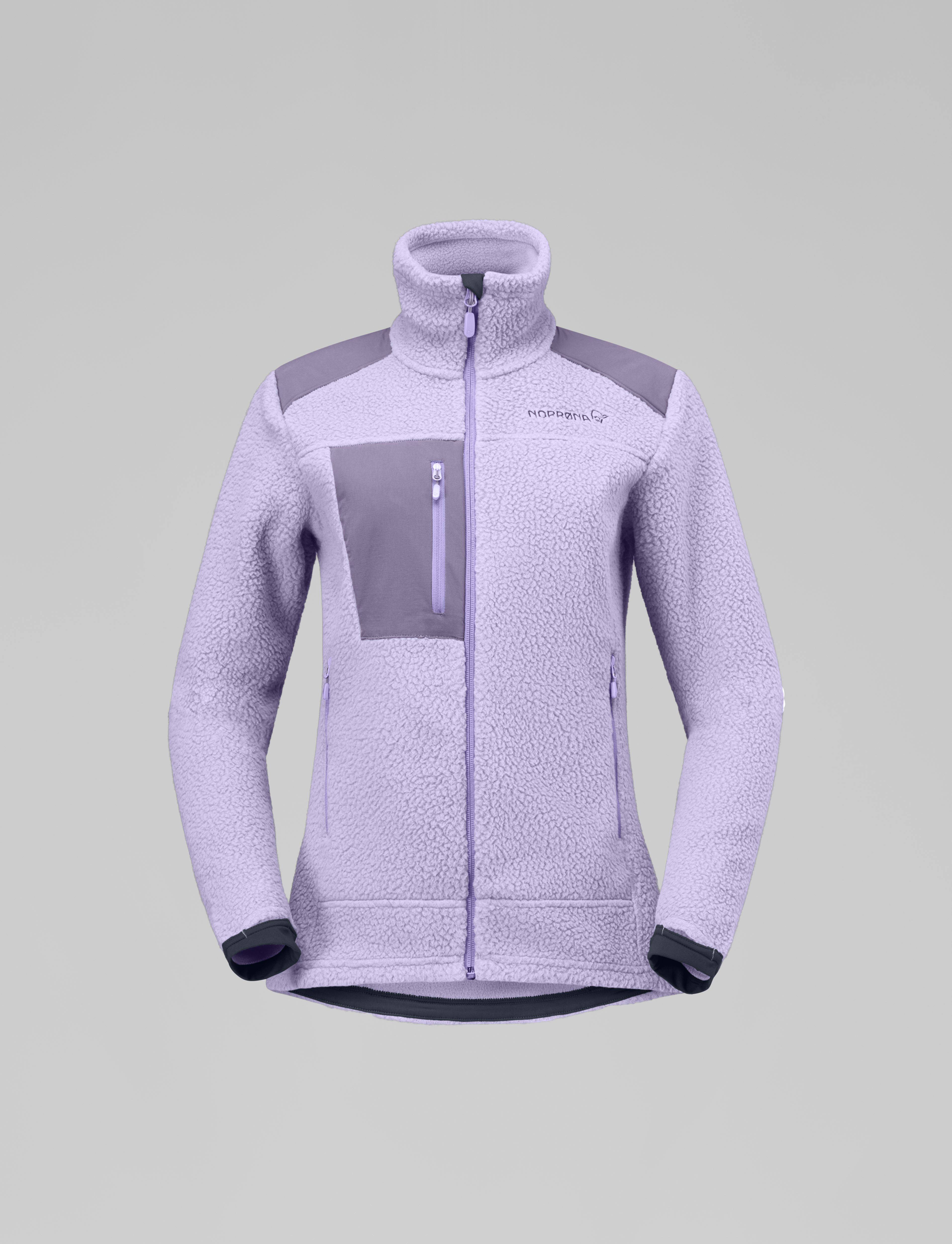 Packshot front image of trollveggen warm3 Jacket Heirloom Lilac/Purple Sage