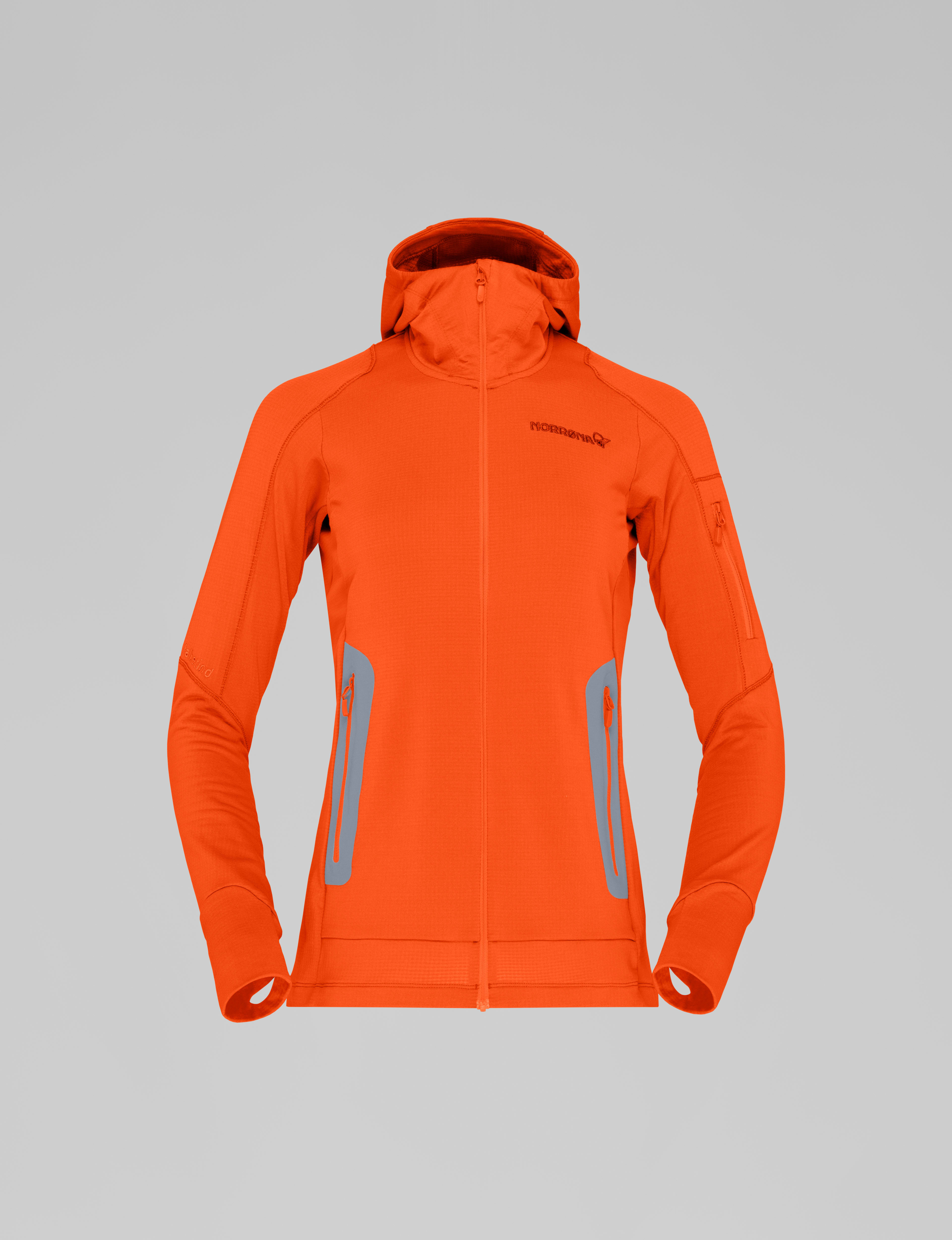 Packshot front image of falketind Power Grid Zip Hood Arednalin