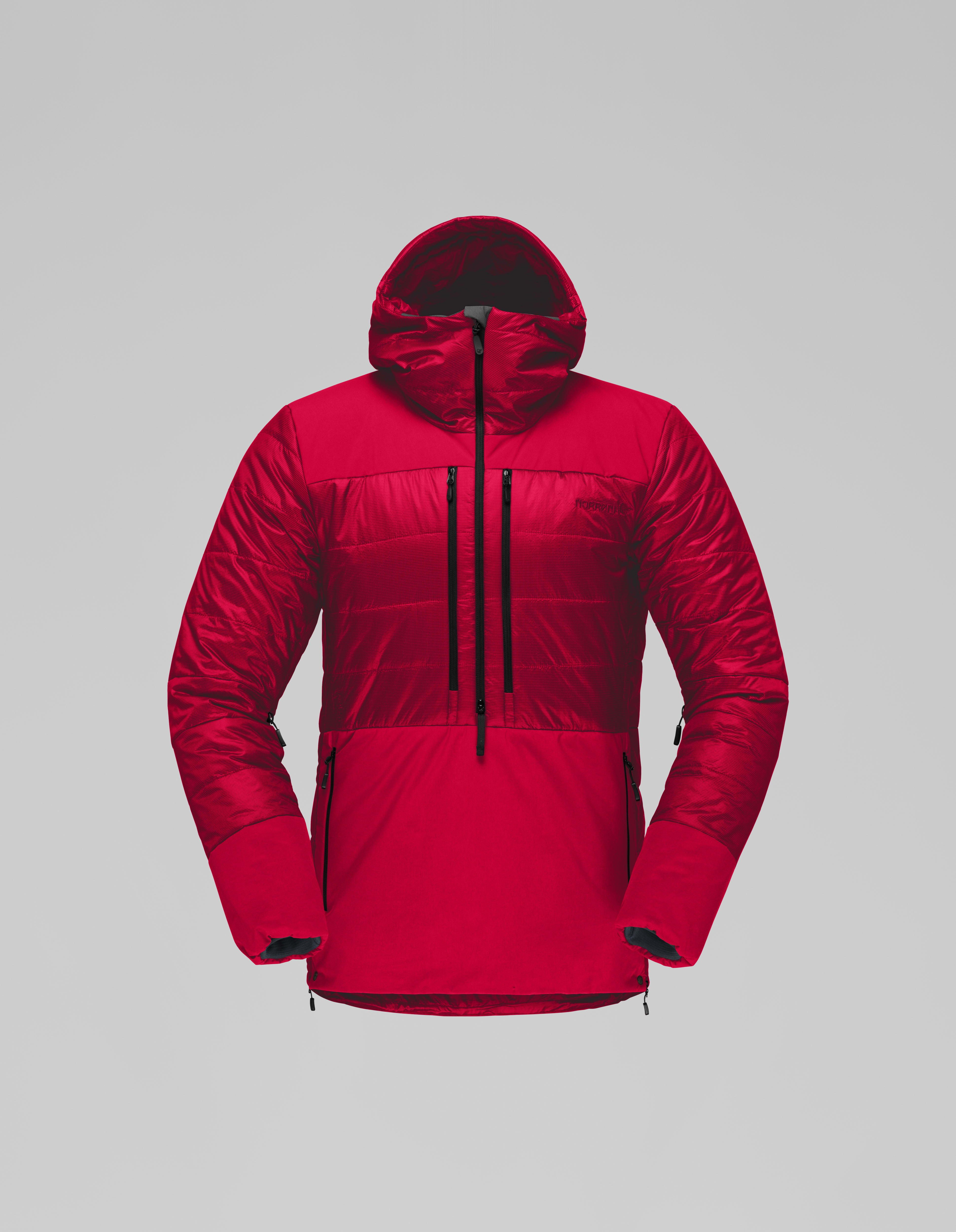 Packshot front image of lofoten Primaloft80 Anorak True Red