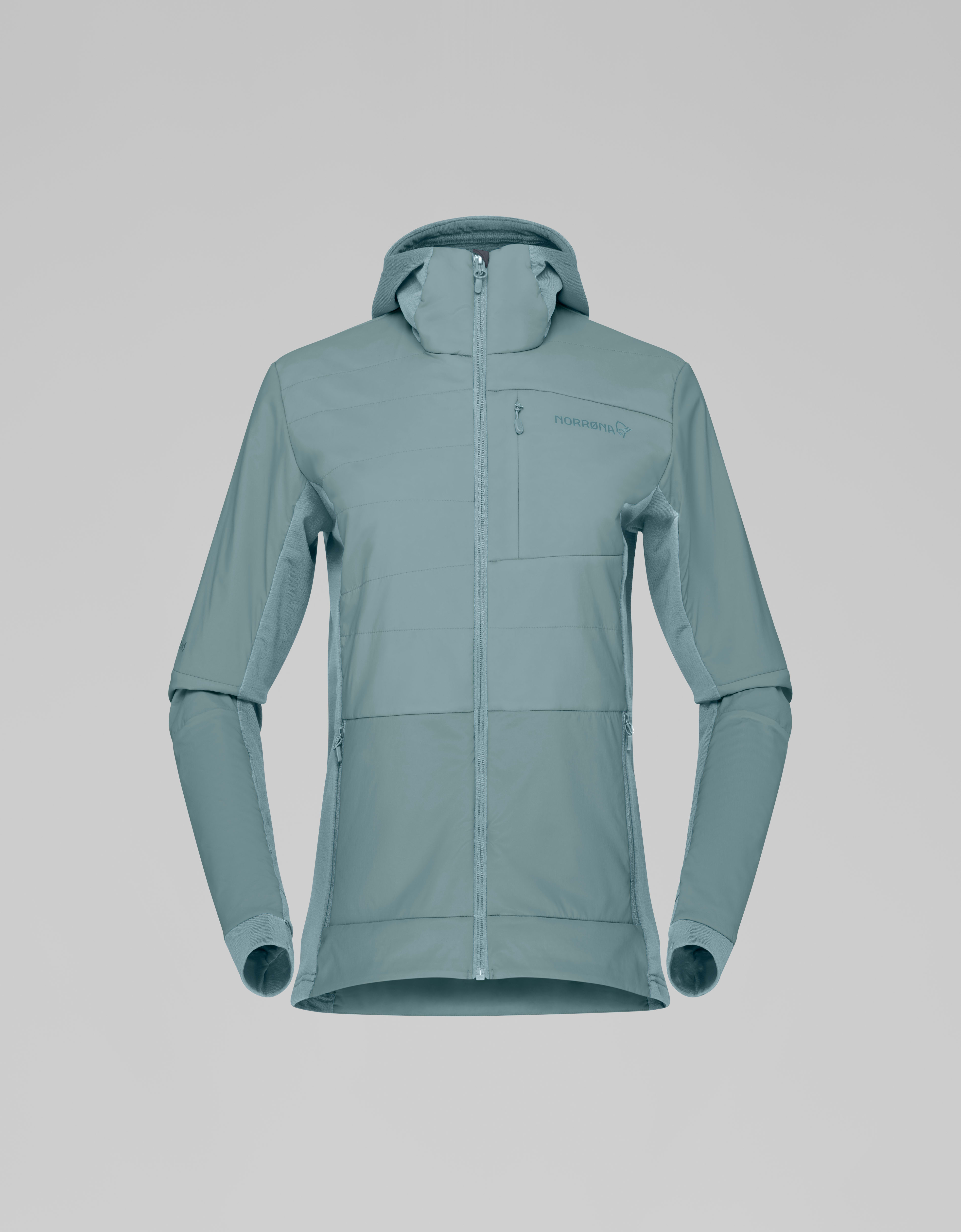 Packshot front image of falketind Alpha90 insulated Zip Hood Trooper