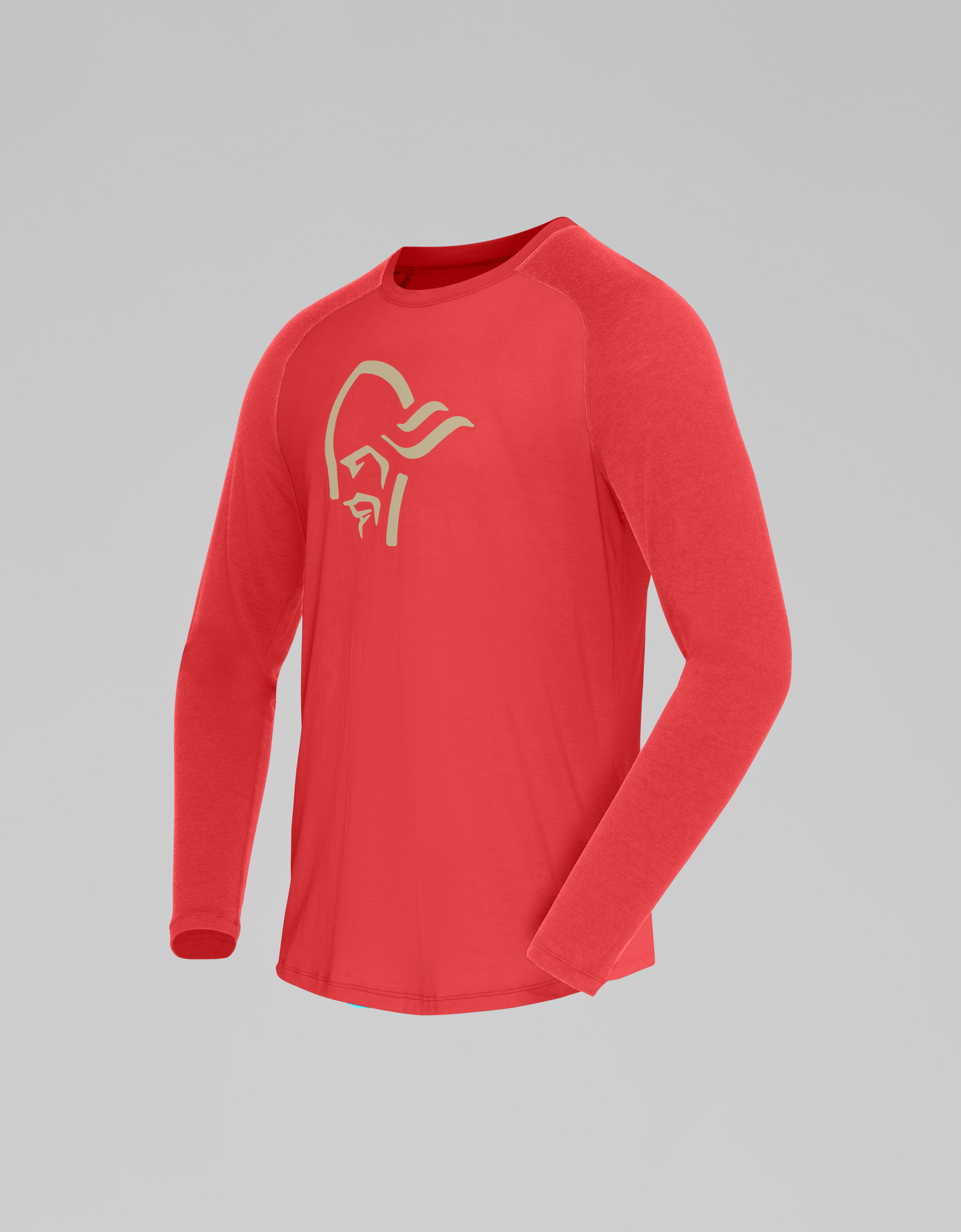 Packshot front left image of femund pureUll Long sleeve Paprika red