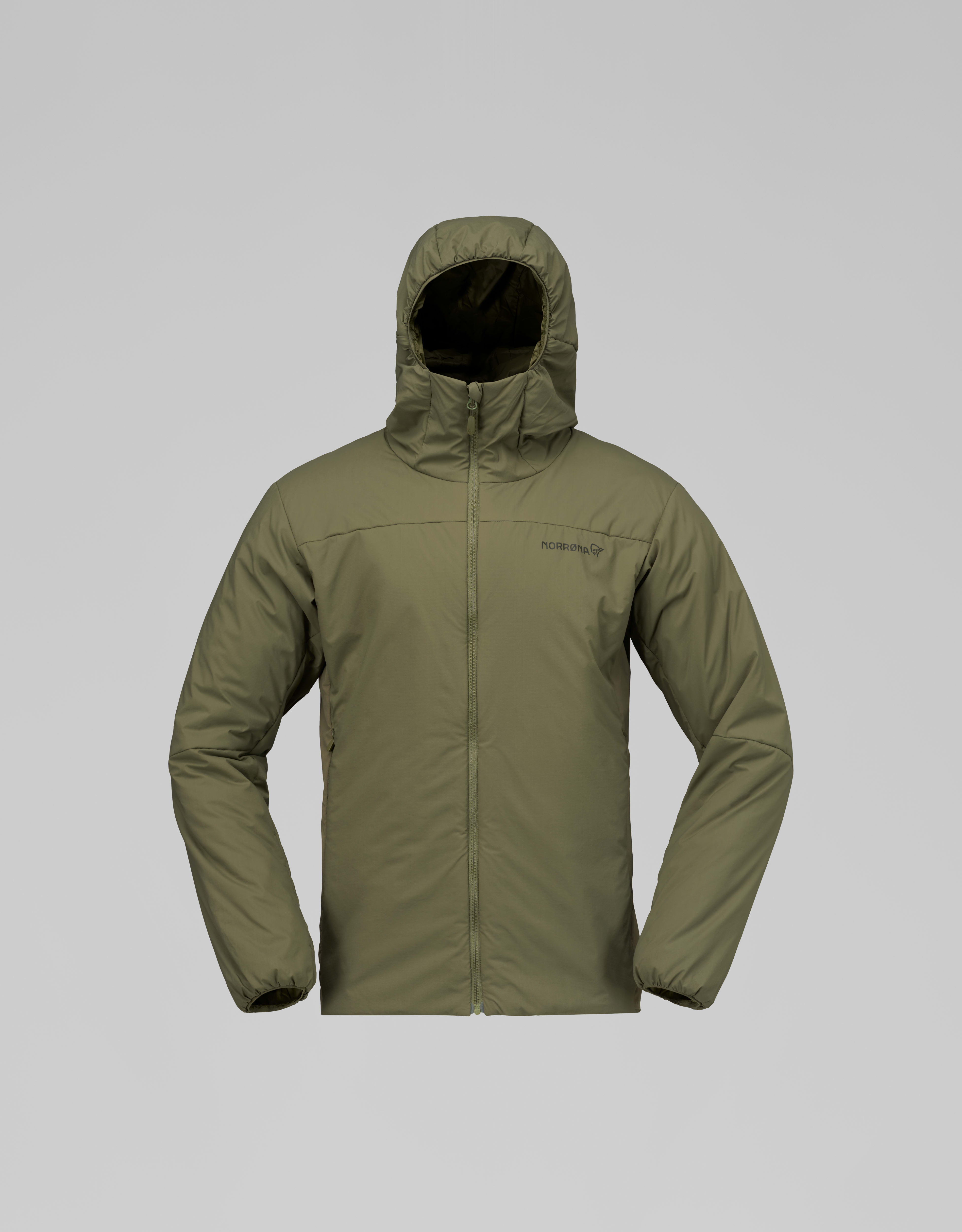 Packshot front image of femund thermo60 Zip Hood Olive Night
