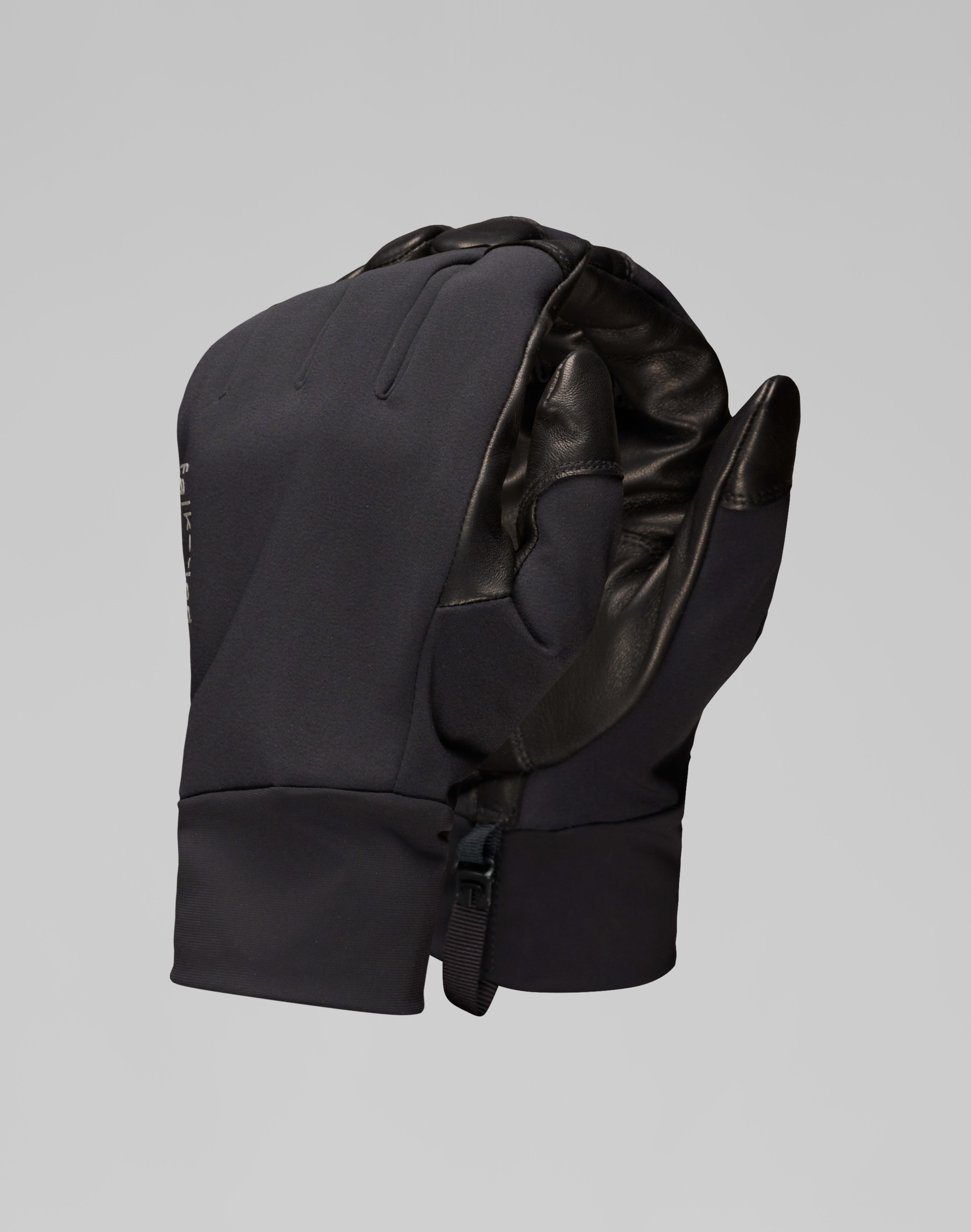 Packshot front image of falketind Windstopper short Gloves Caviar Black