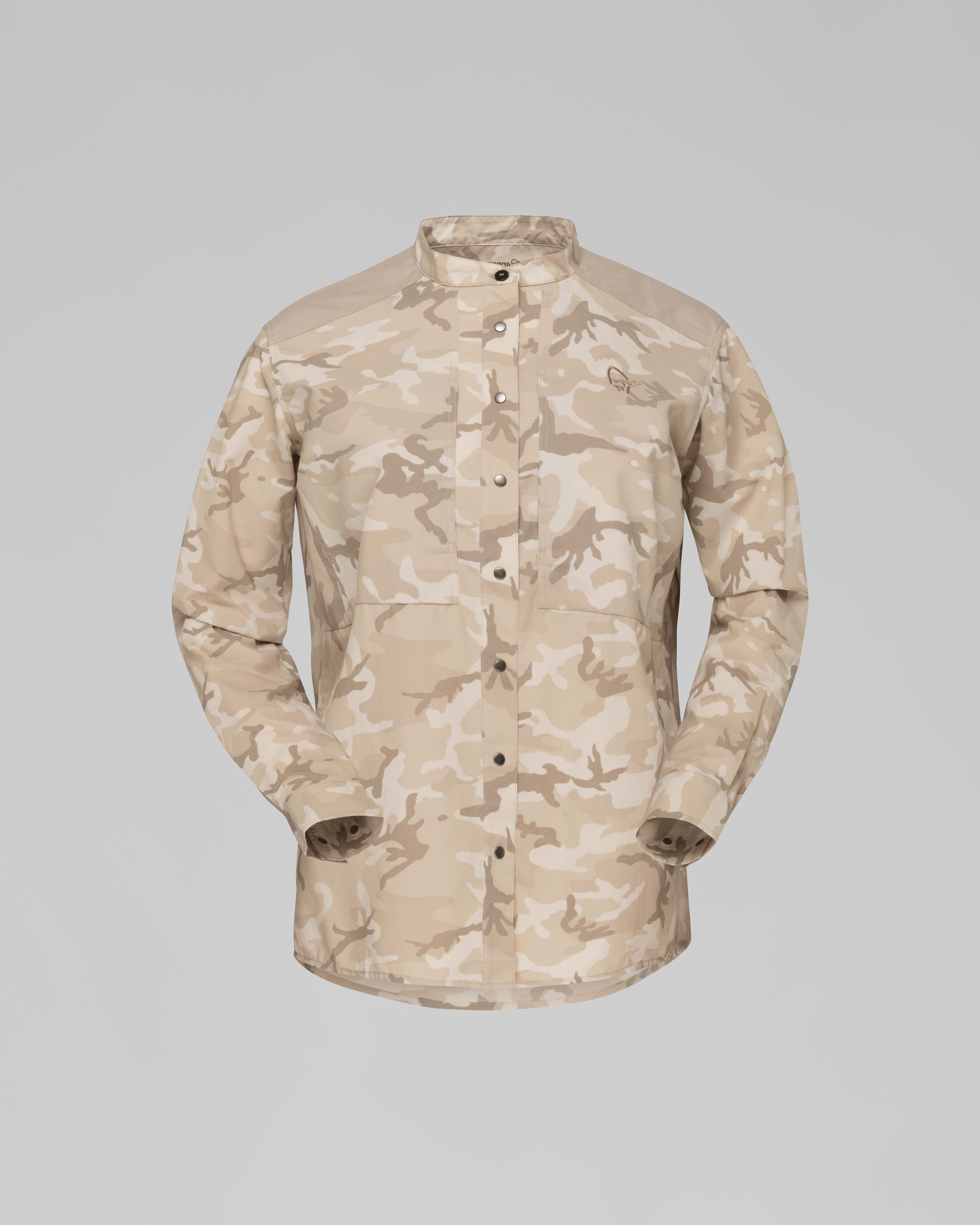 Packshot front image of femund light Shirt Beige Camo