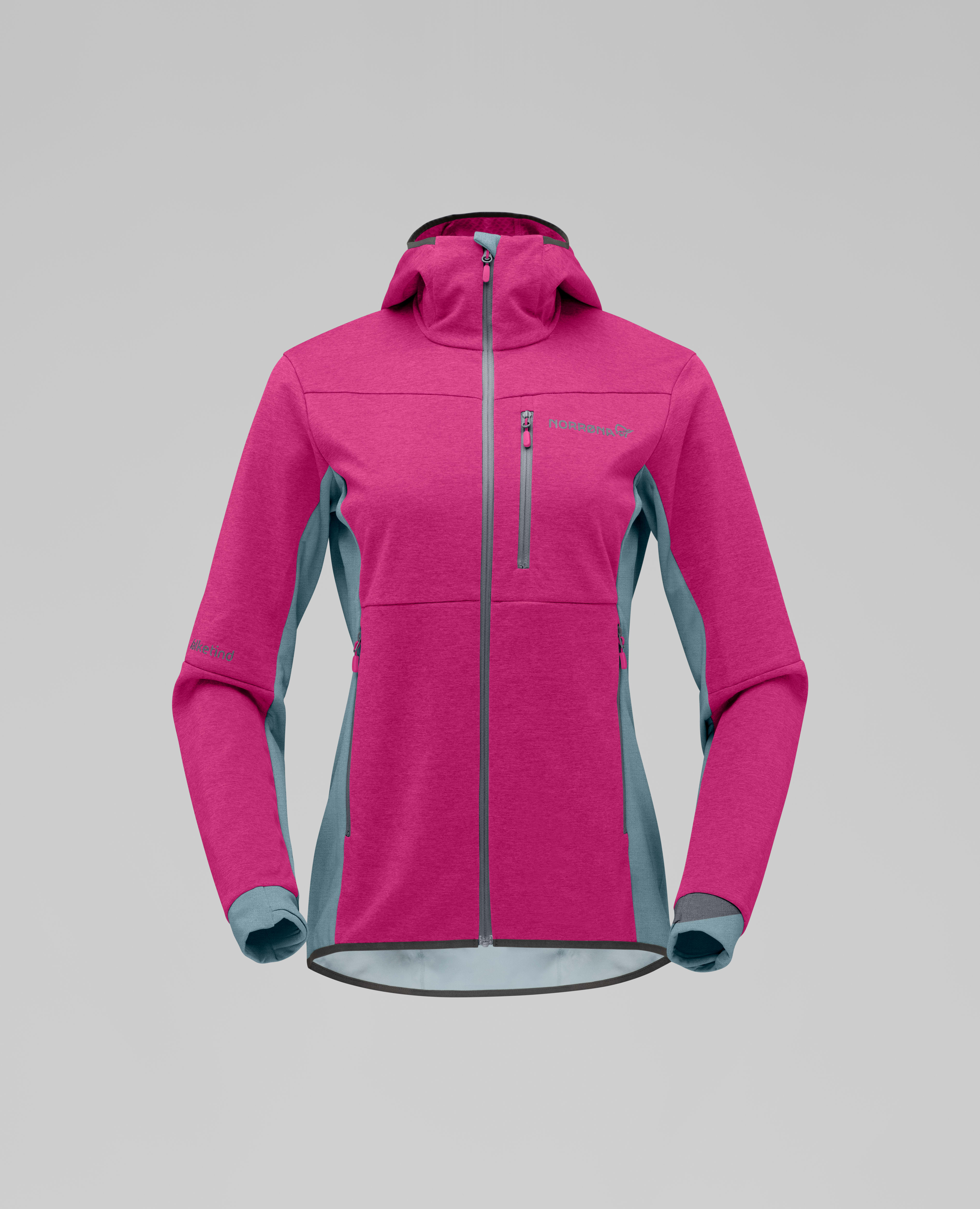 Packshot front image of falketind warm2 Octa Hood Festival Fuchsia