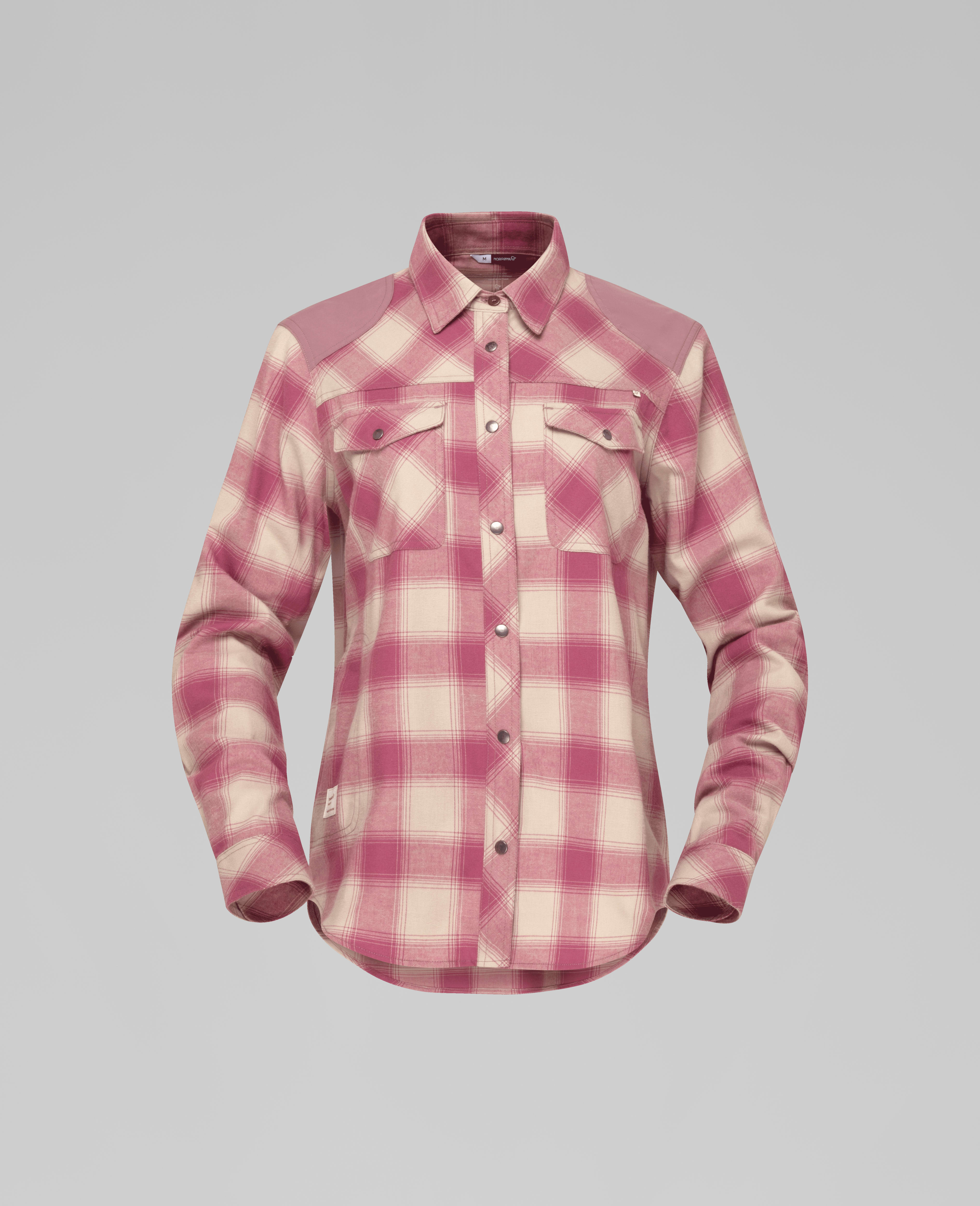 Packshot front image of femund flannel Shirt Grape Shake