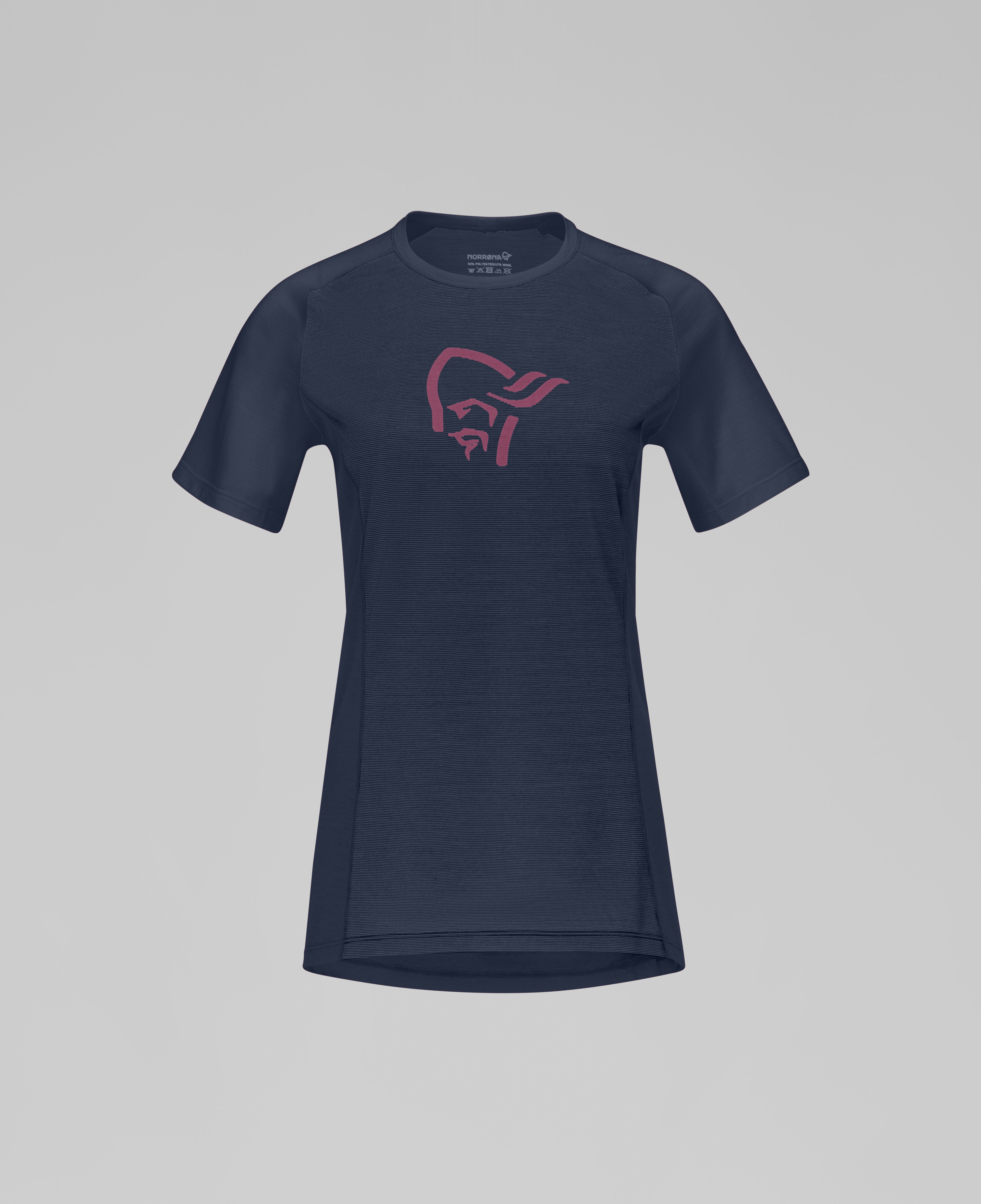 Packshot front image of fjora wool T-Shirt Indigo Night Blue