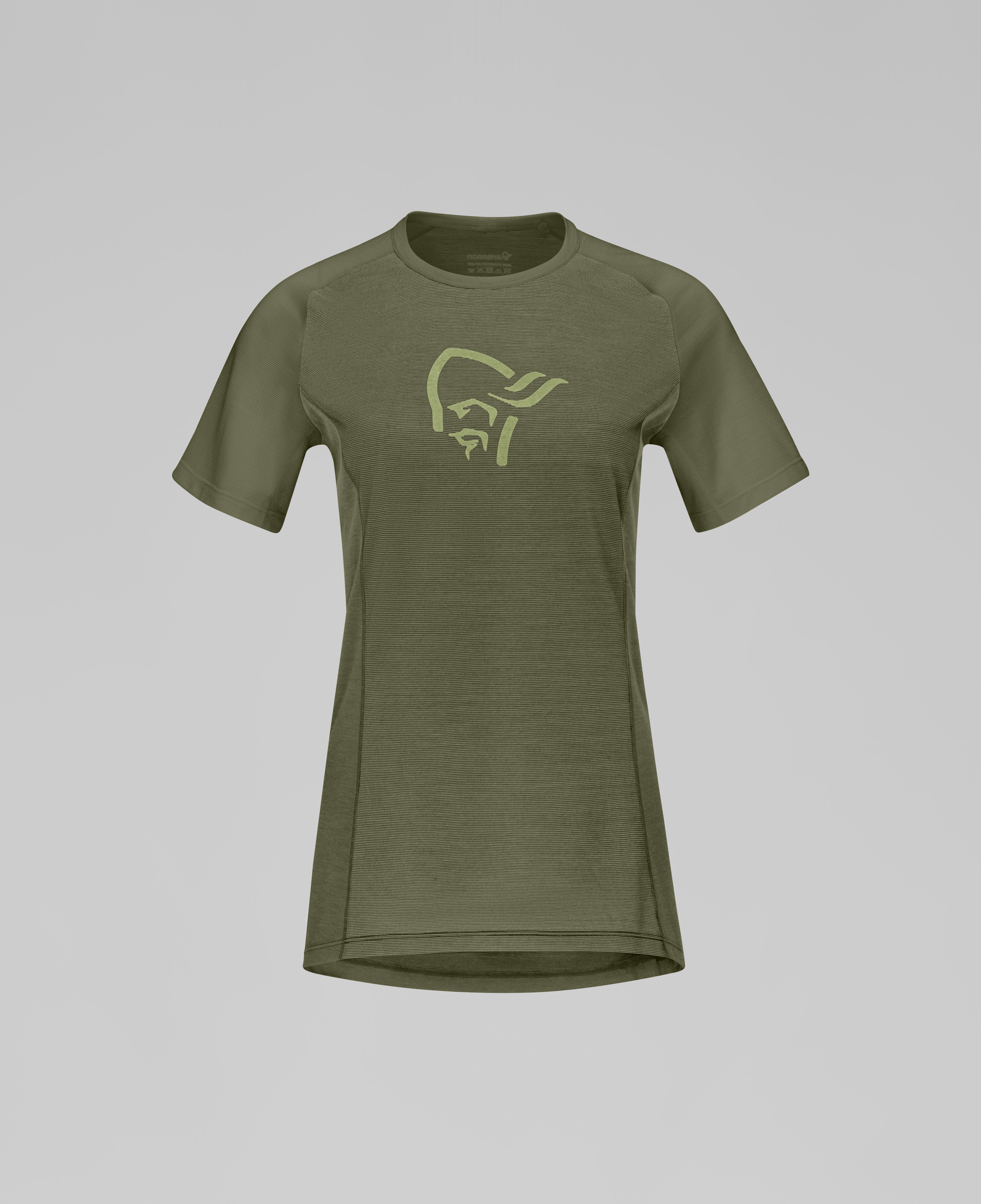 Packshot front image of fjora wool T-Shirt Olive Night
