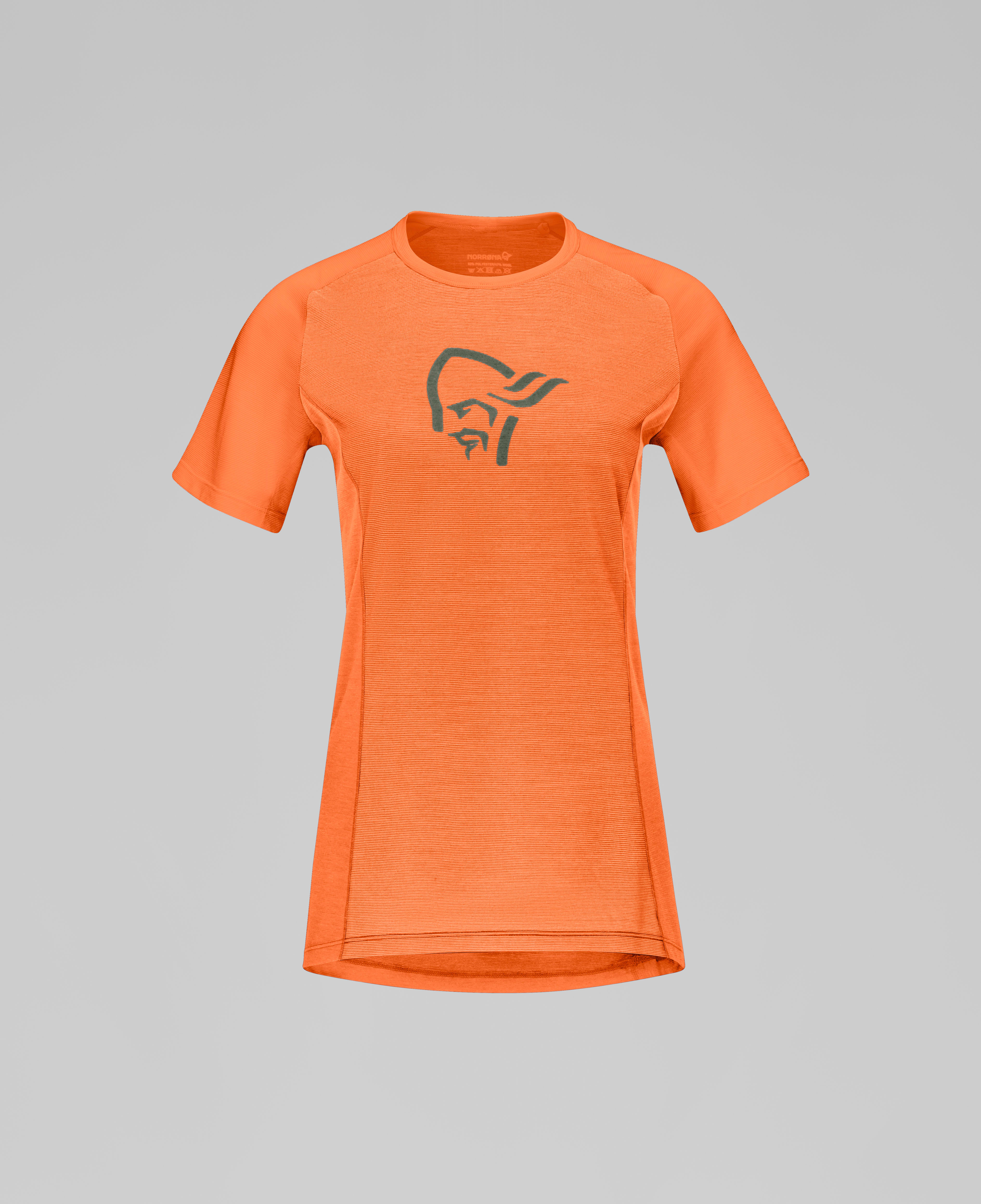 Packshot front image of fjora wool T-Shirt Orange Alert