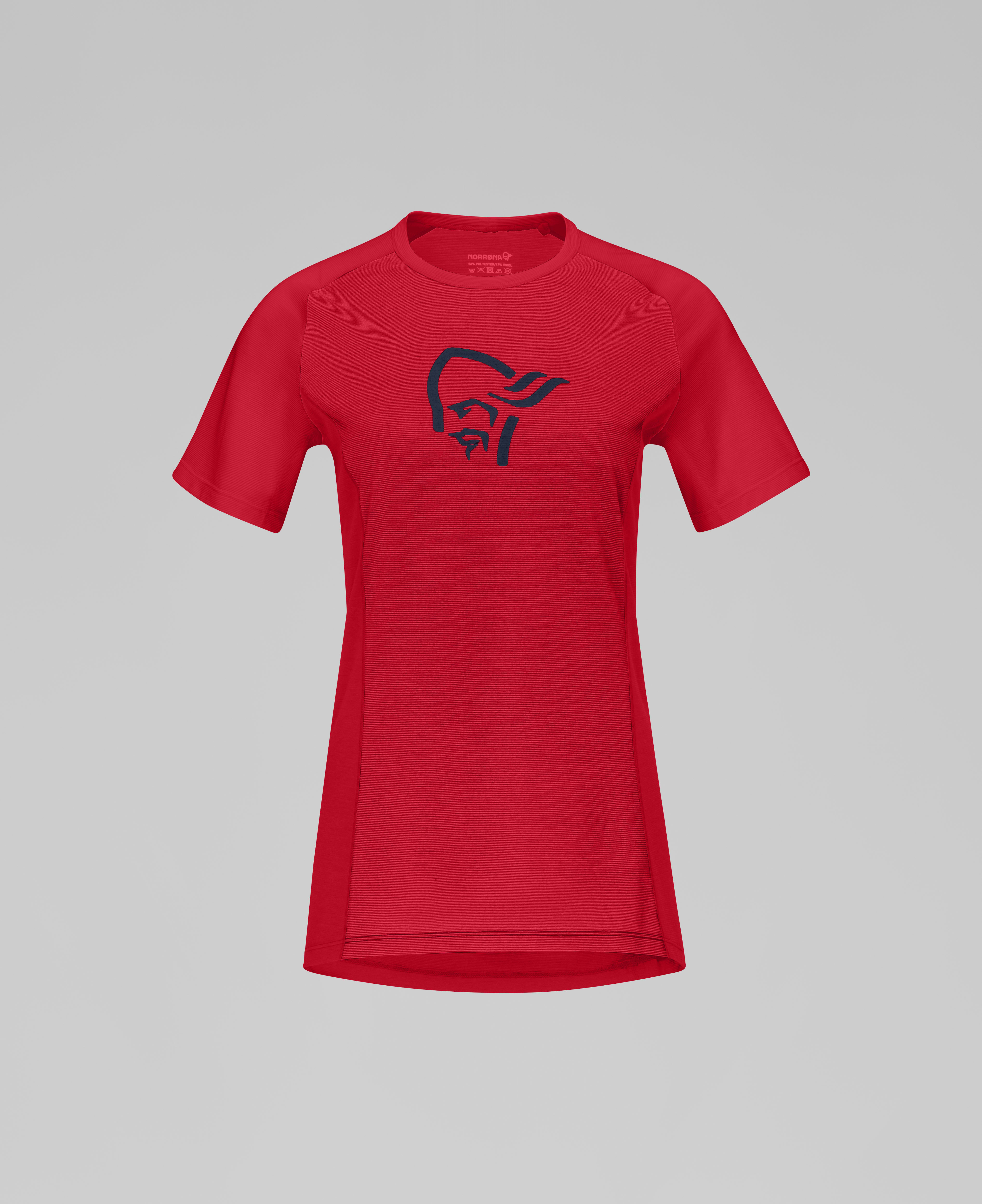 Packshot front image of fjora wool T-Shirt True Red