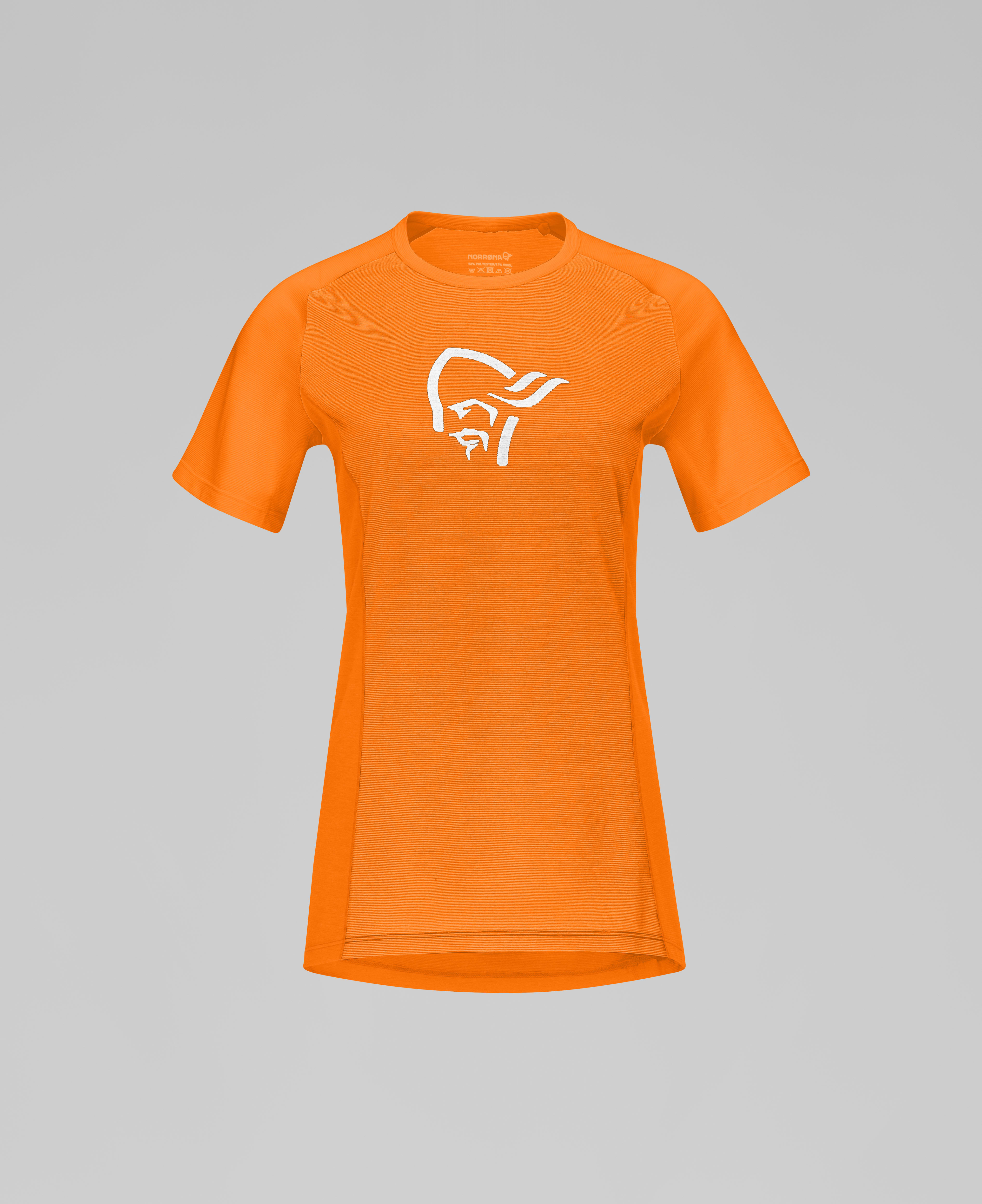 Packshot front image of fjora wool T-Shirt Orange Popsicle