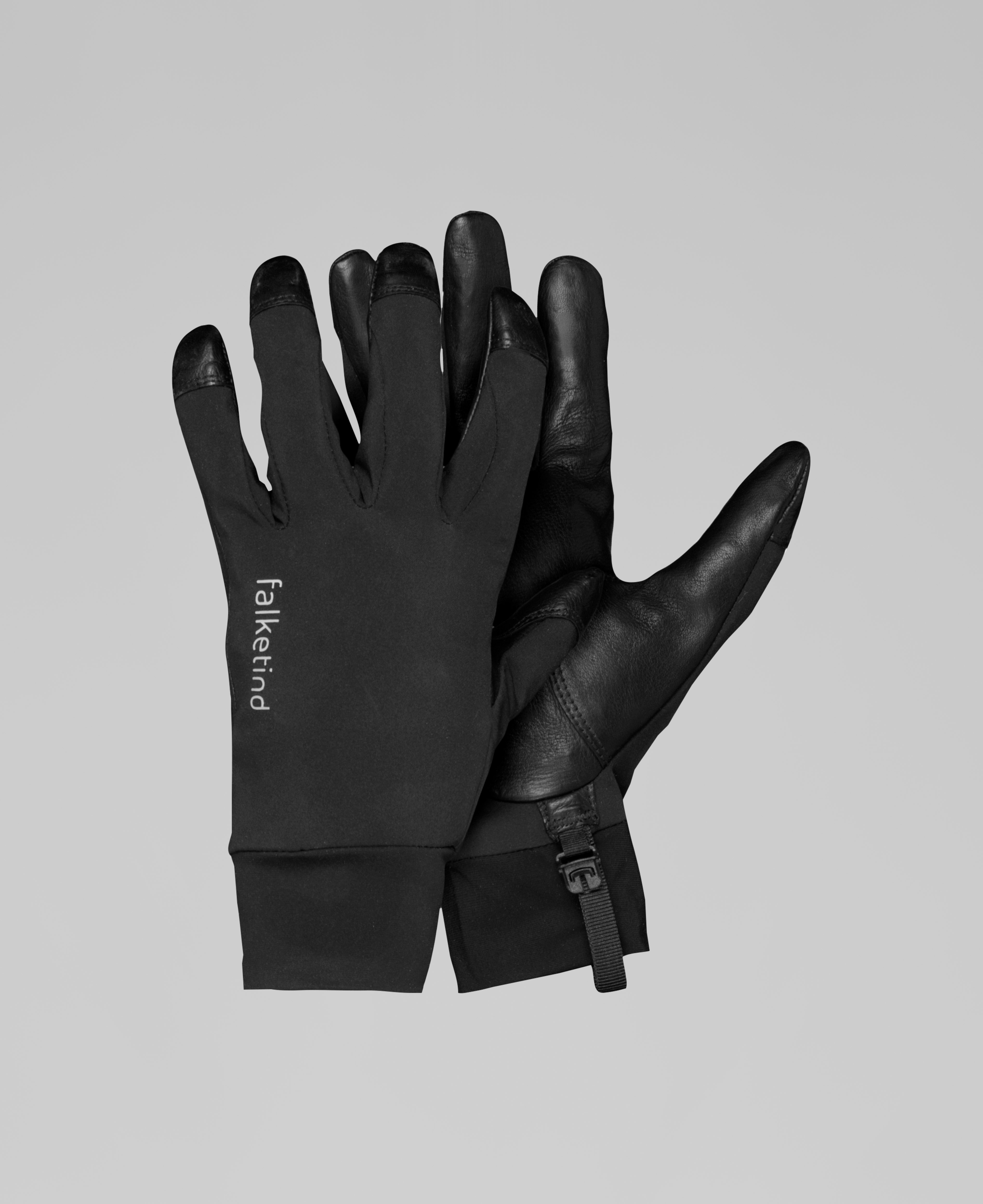 Packshot front image of falketind Gore-Tex Windstopper short Gloves Caviar Black