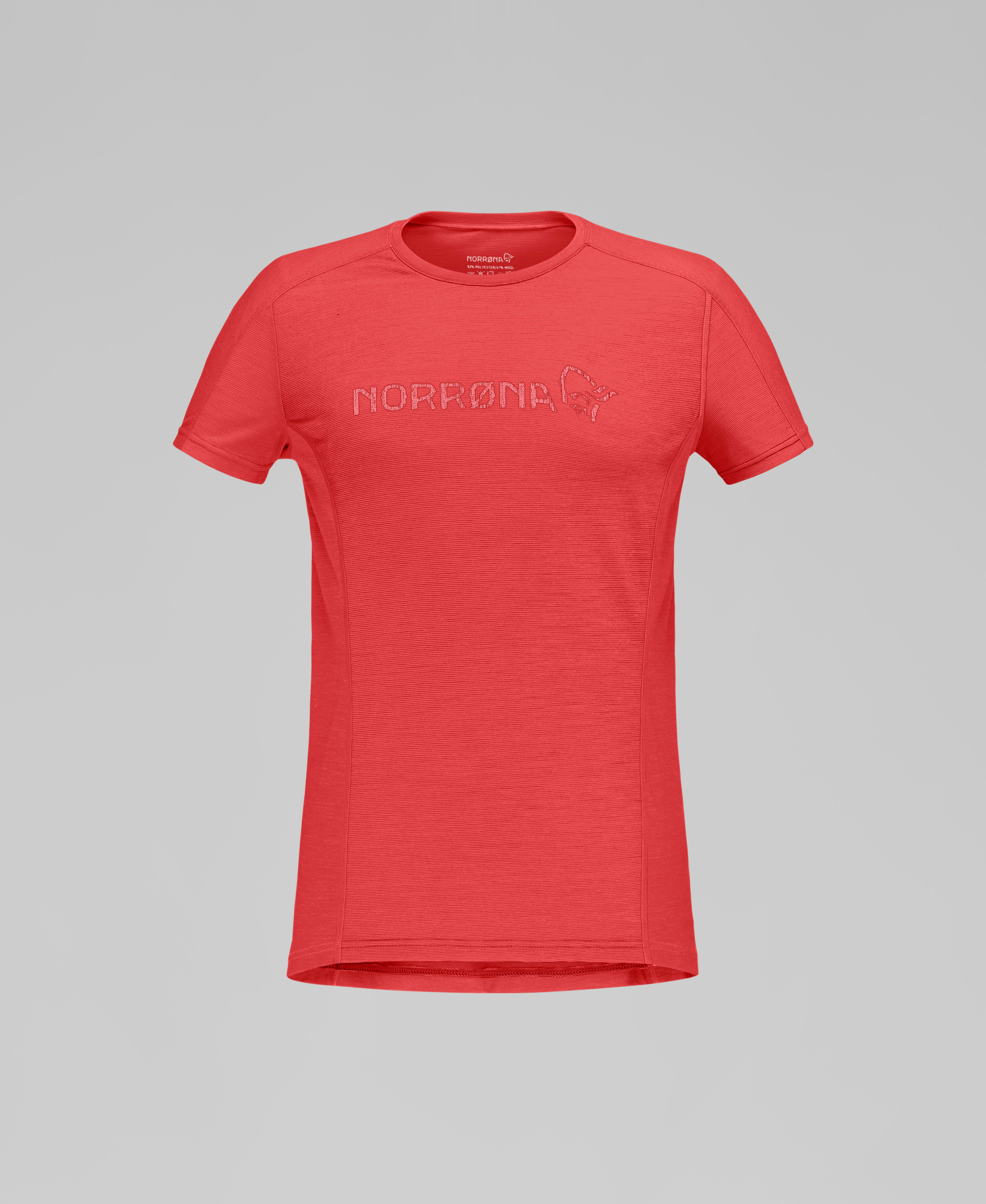 Packshot front image of falketind equaliser merino T-Shirt Paprika red