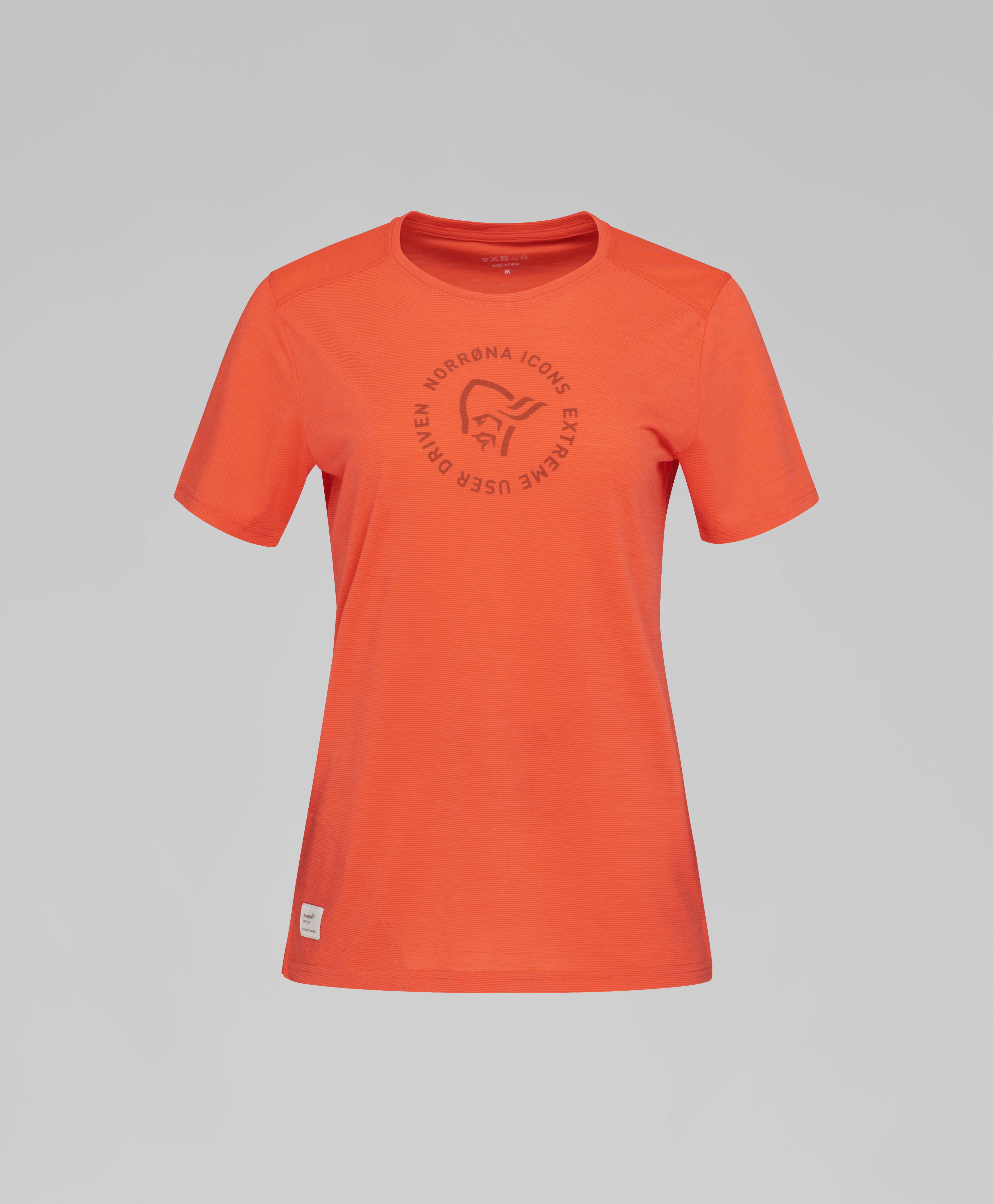 Packshot front image of svalbard wool T- Shirt Orange Alert