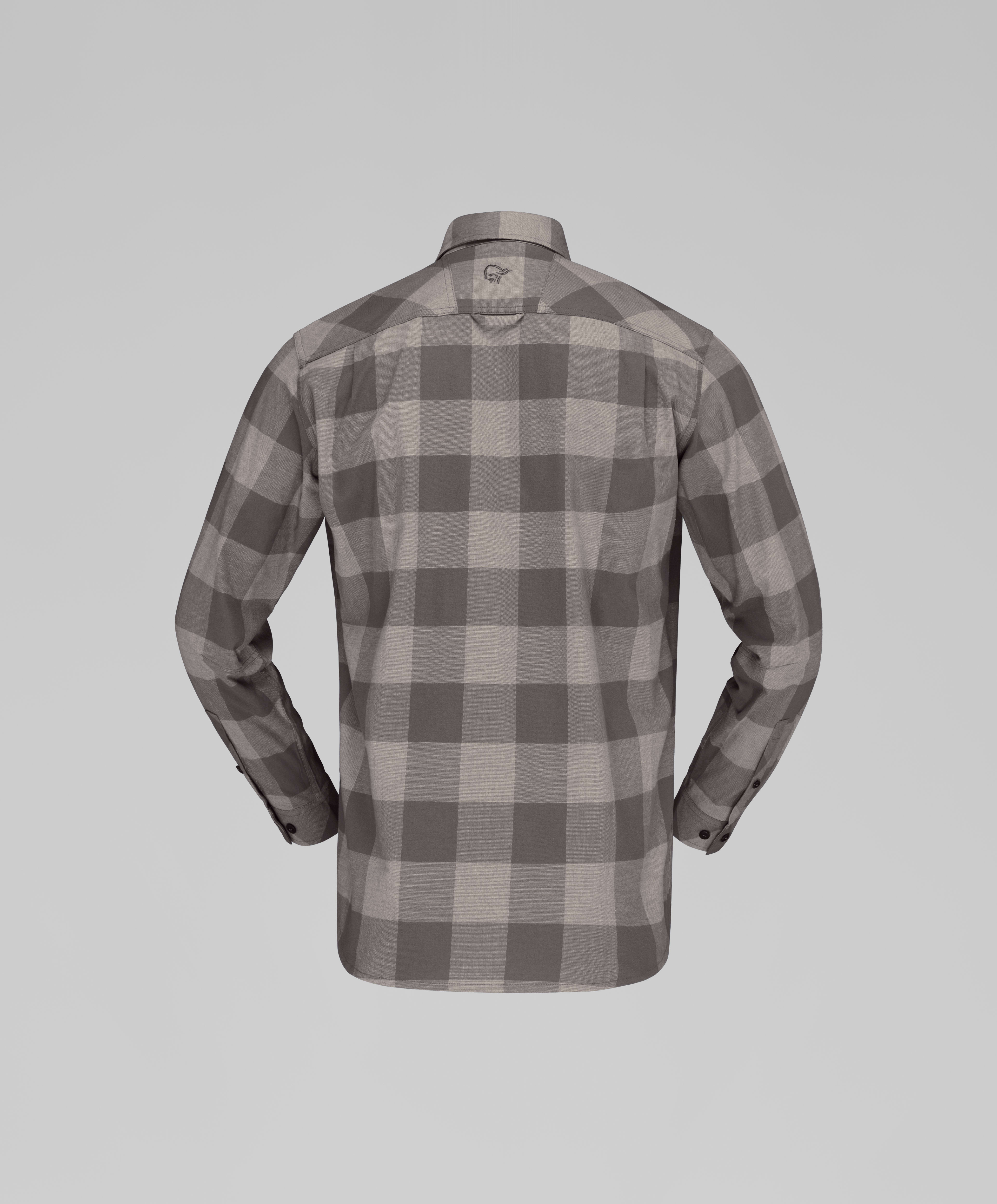 Packshot back image of femund flannel lightweight Shirt Winter Twig