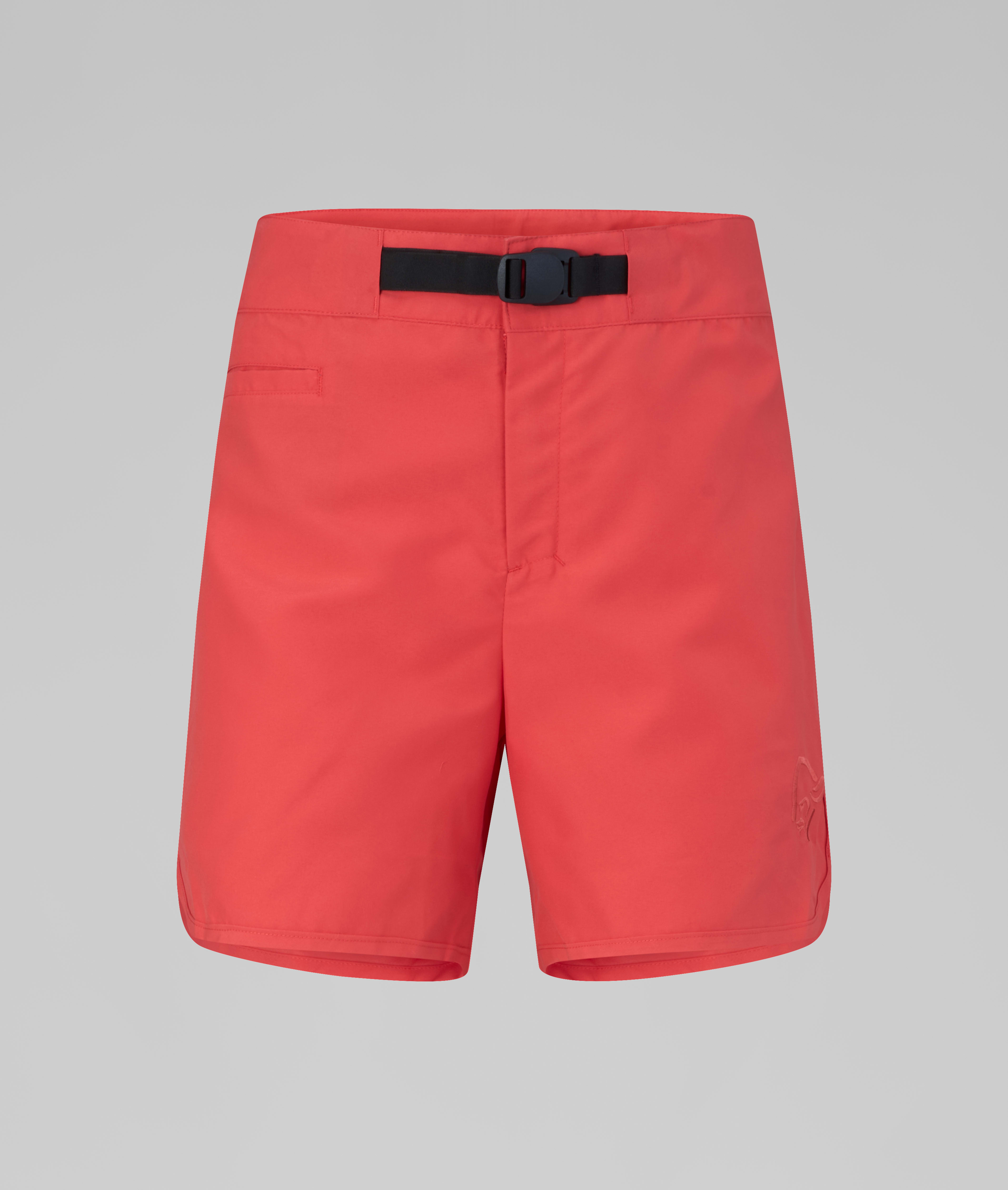 Packshot front image of femund silent grid Shorts Paprika red