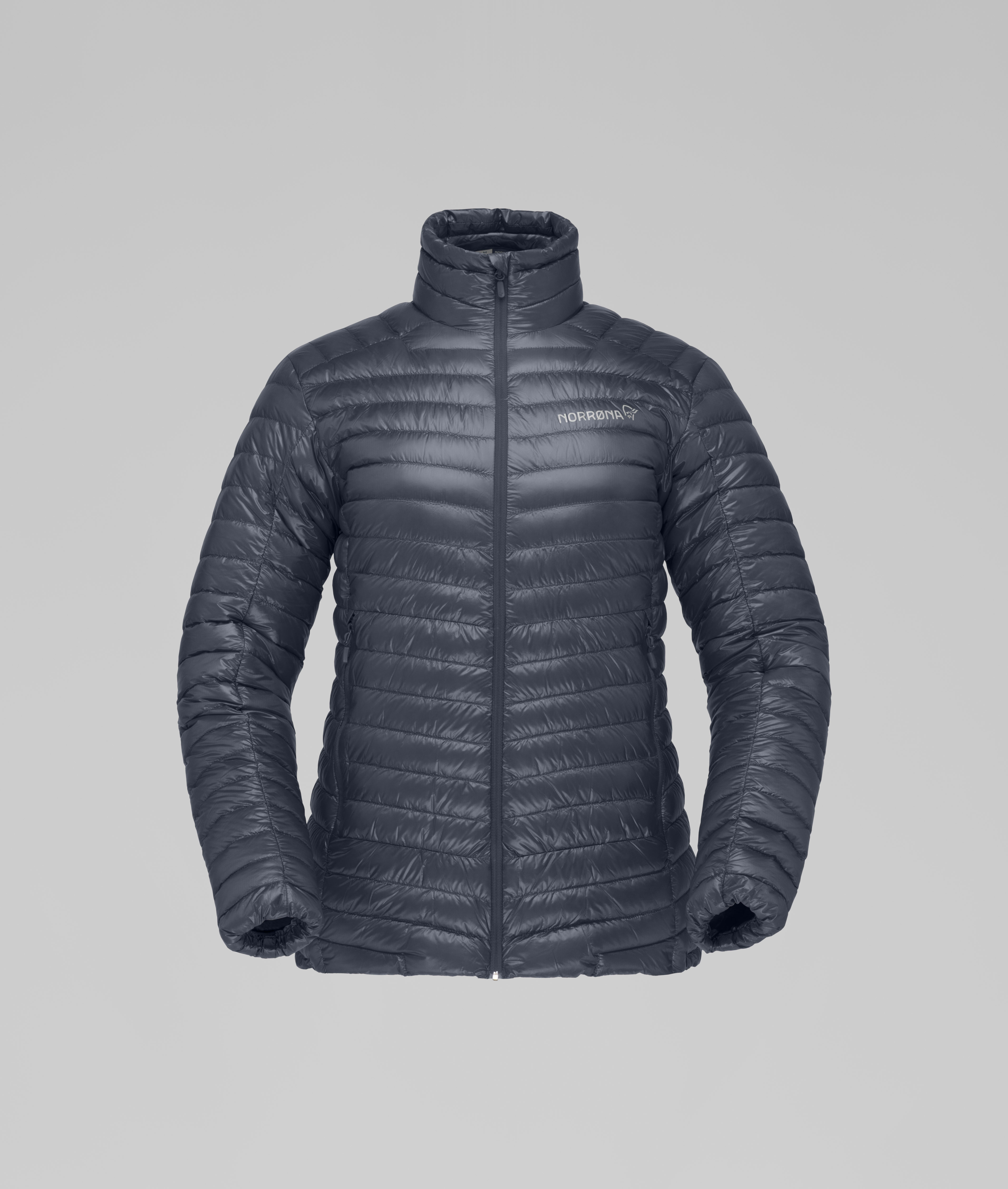 Packshot front image of trollveggen superlight down850 Jacket Cool Black