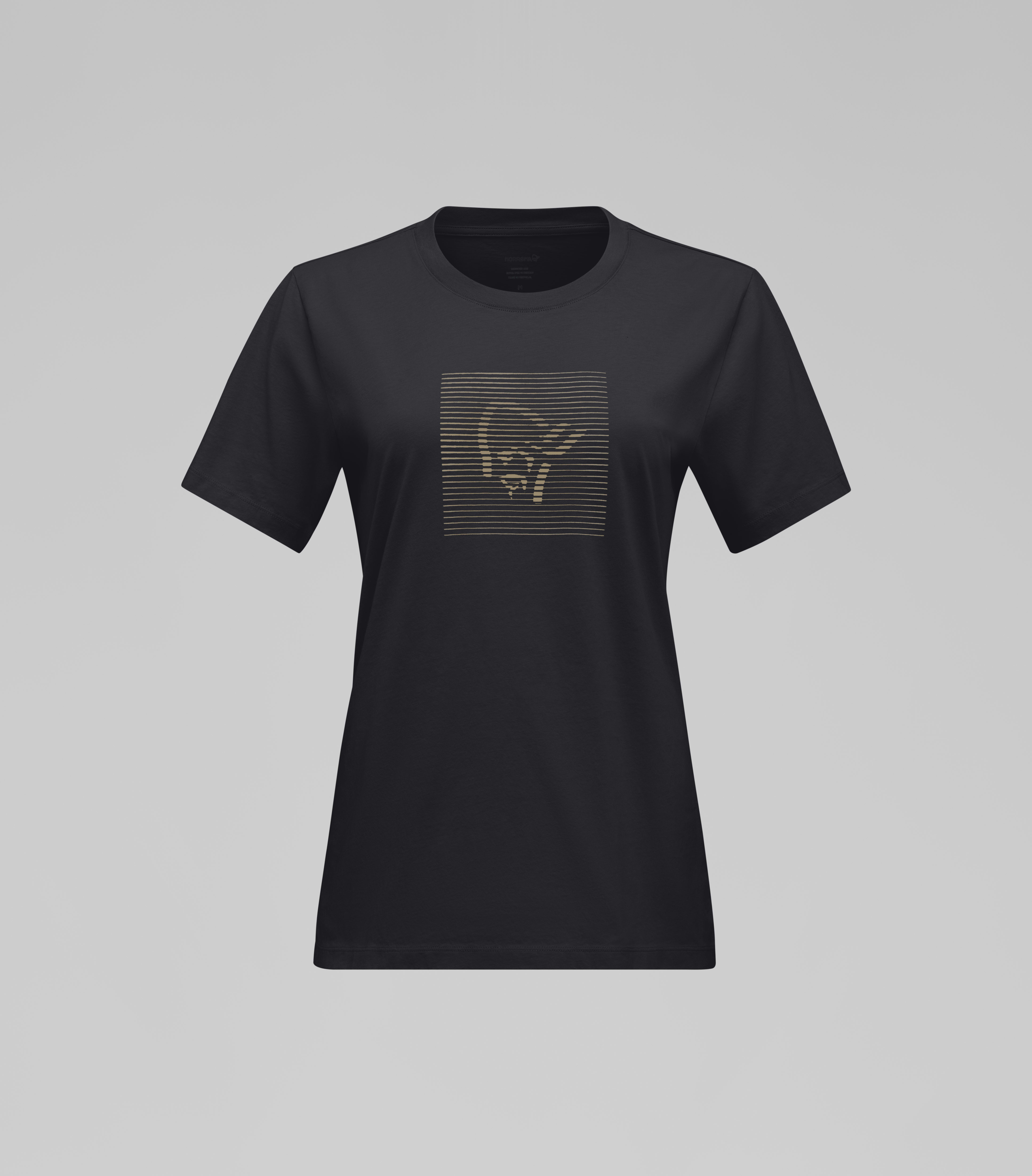 Packshot front image of 29 cotton shutter T-shirt Caviar Black