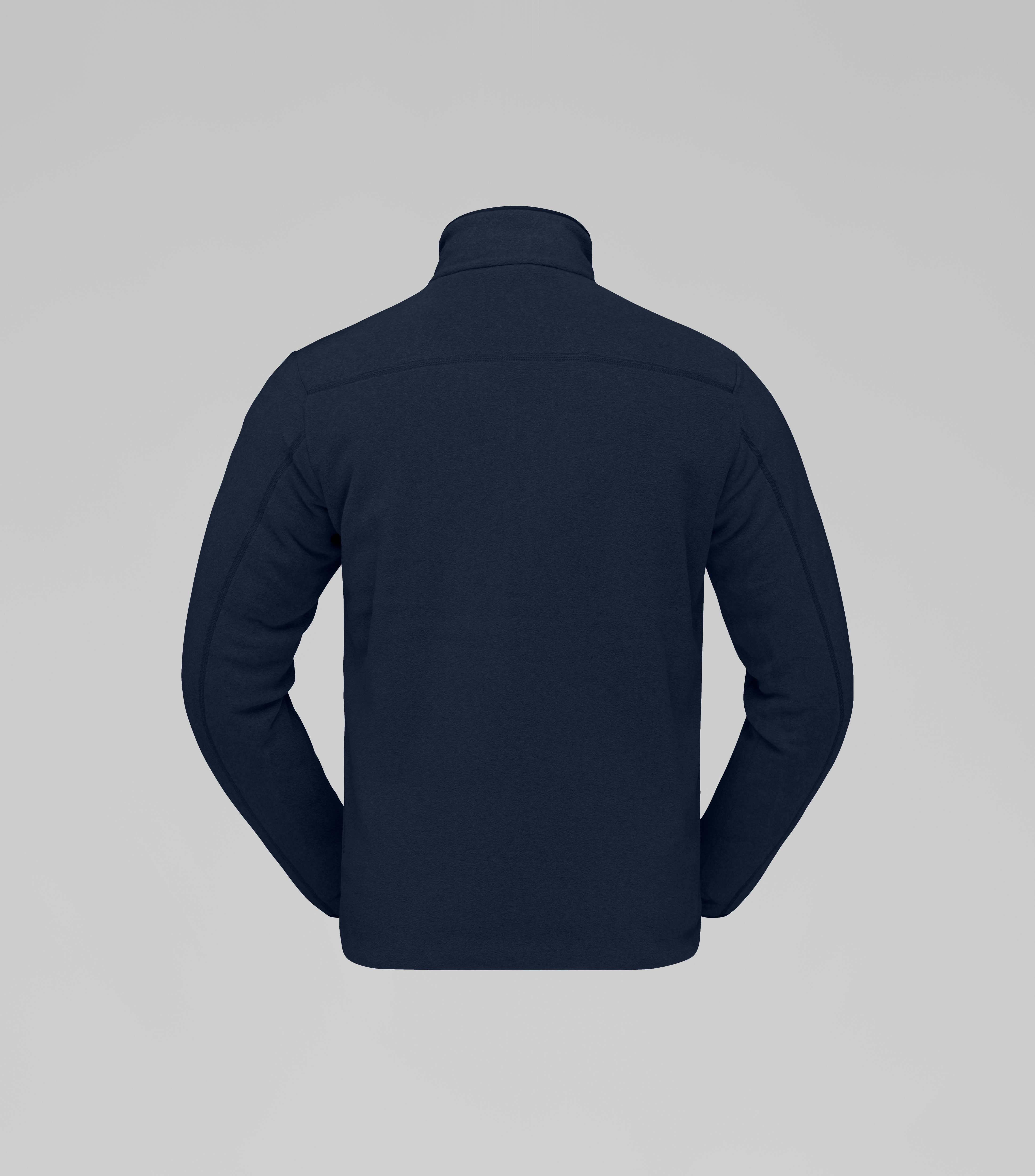 Packshot back image of femund warm2 Zip Neck Indigo Night Blue