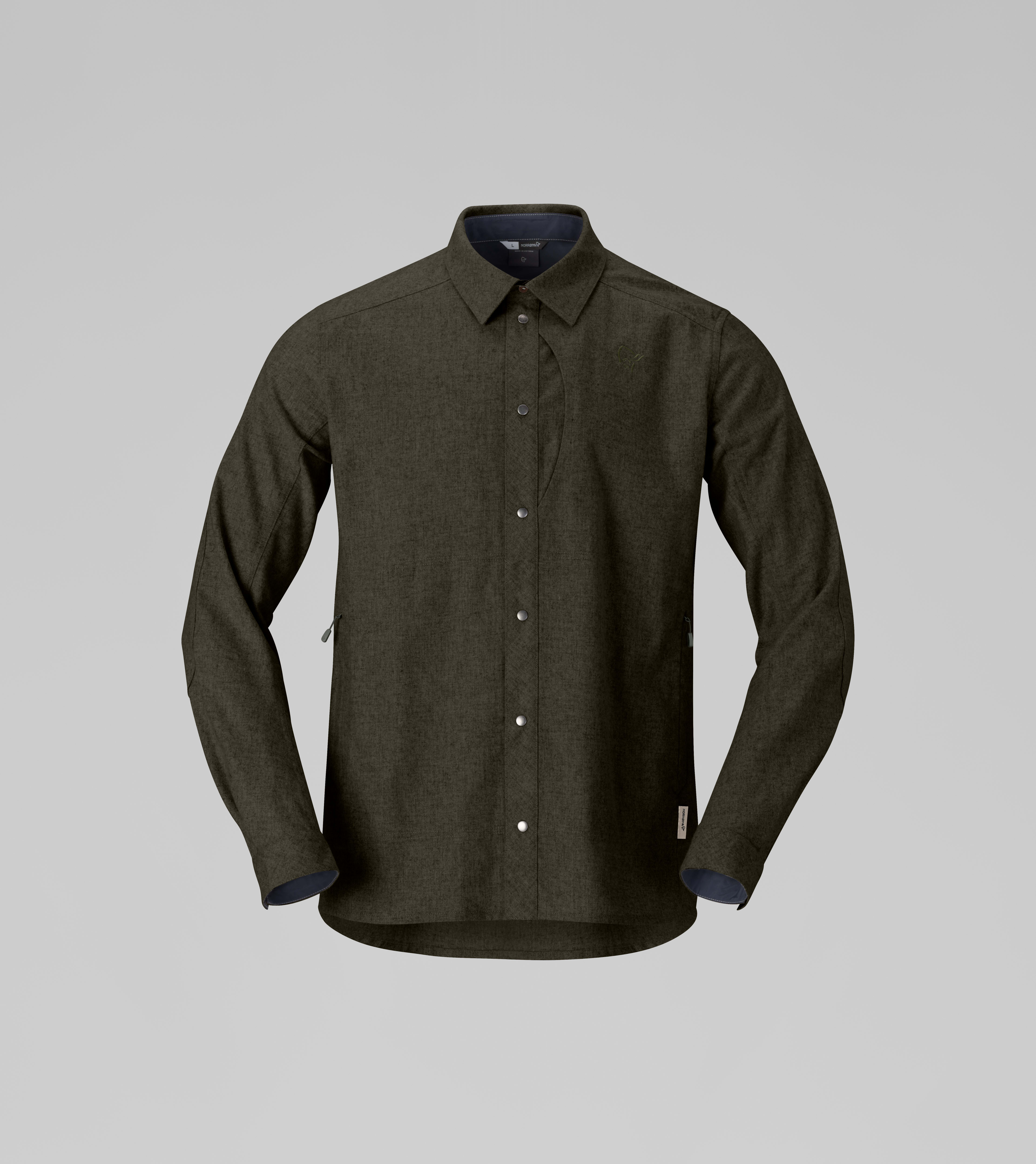 Packshot front image of tamok wool plain Shirt Rosin