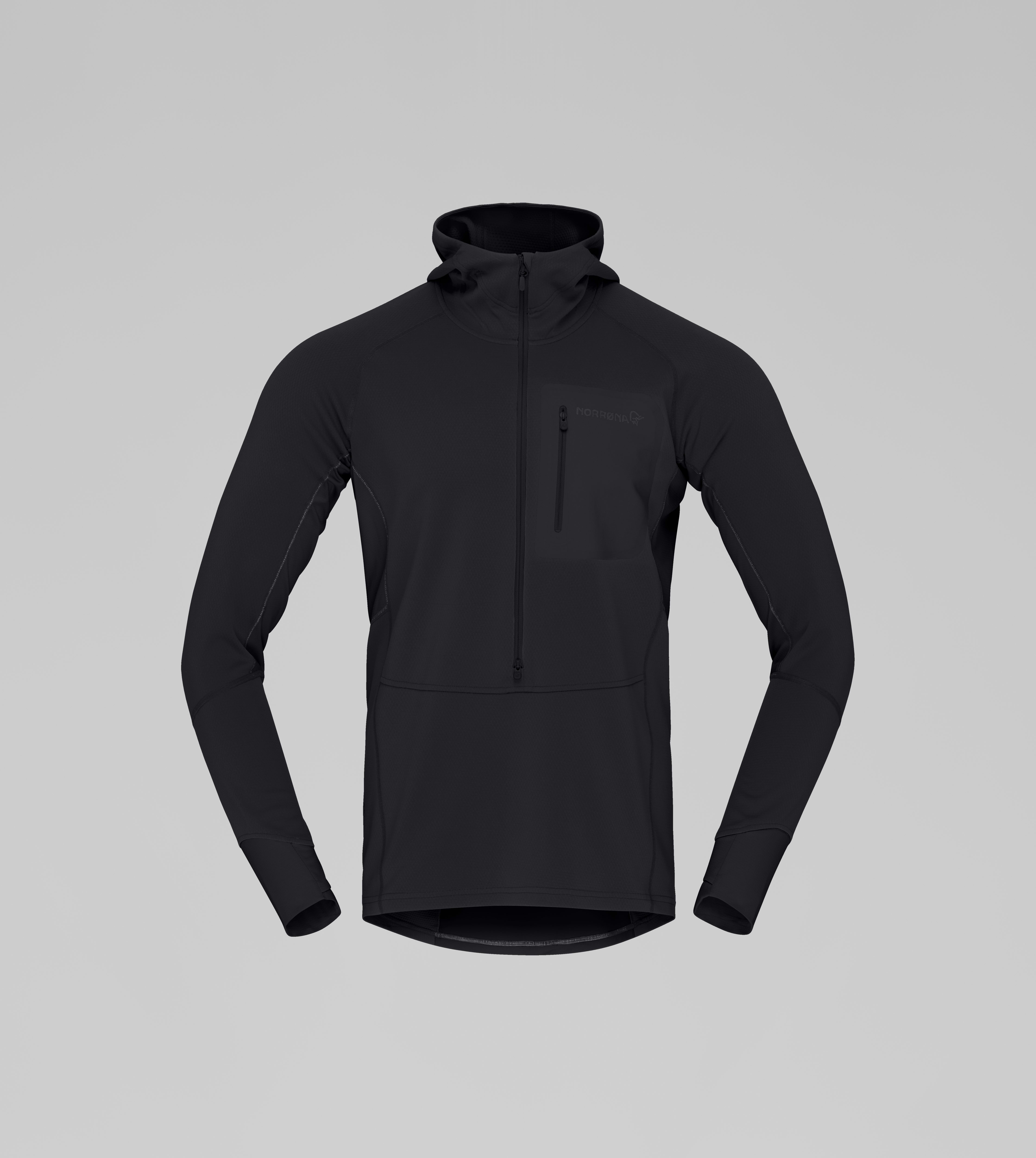 Packshot front image of senja warm1 Hood Caviar Black