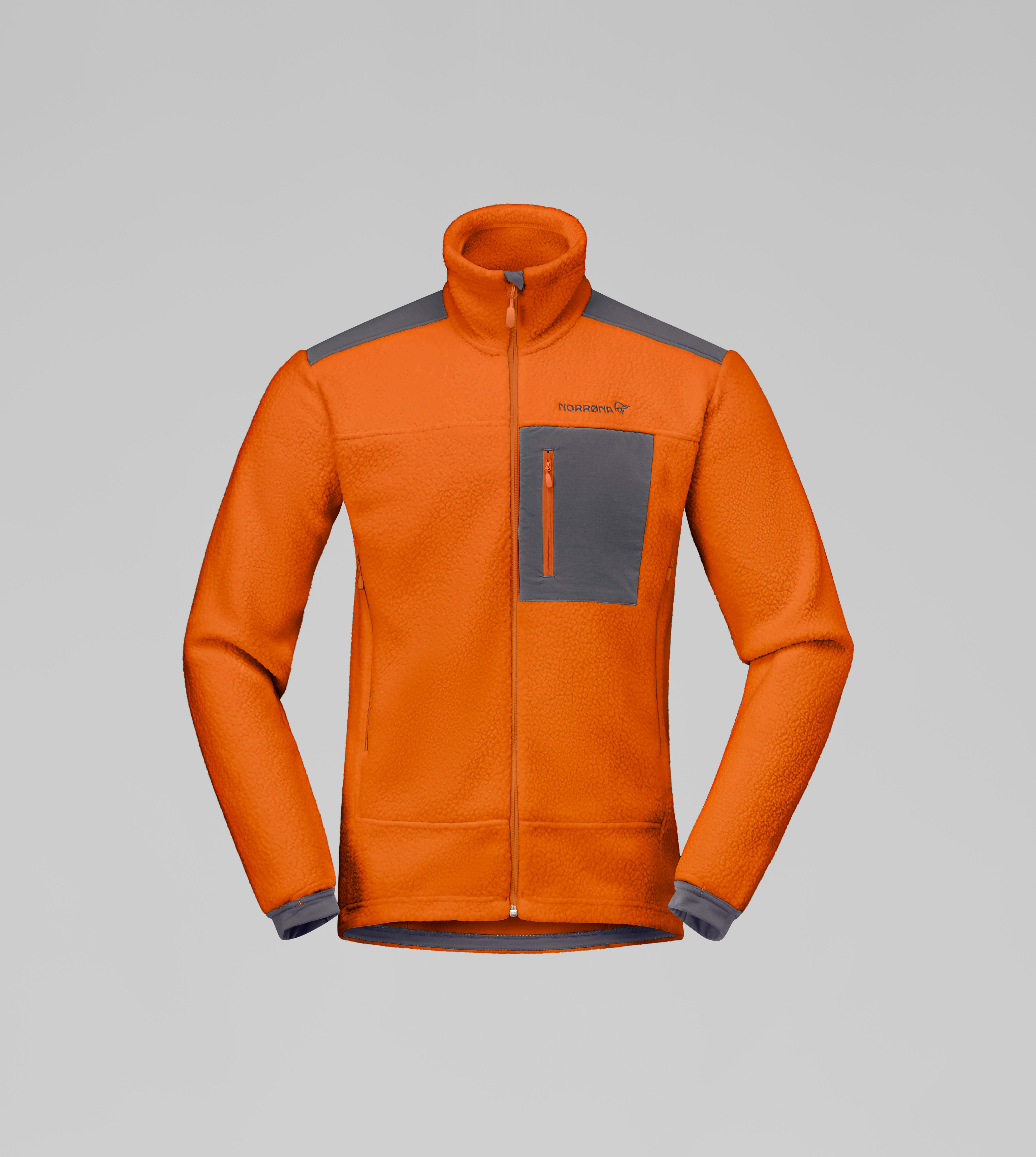 Packshot front image of trollveggen warm3 Jacket Gold Flame