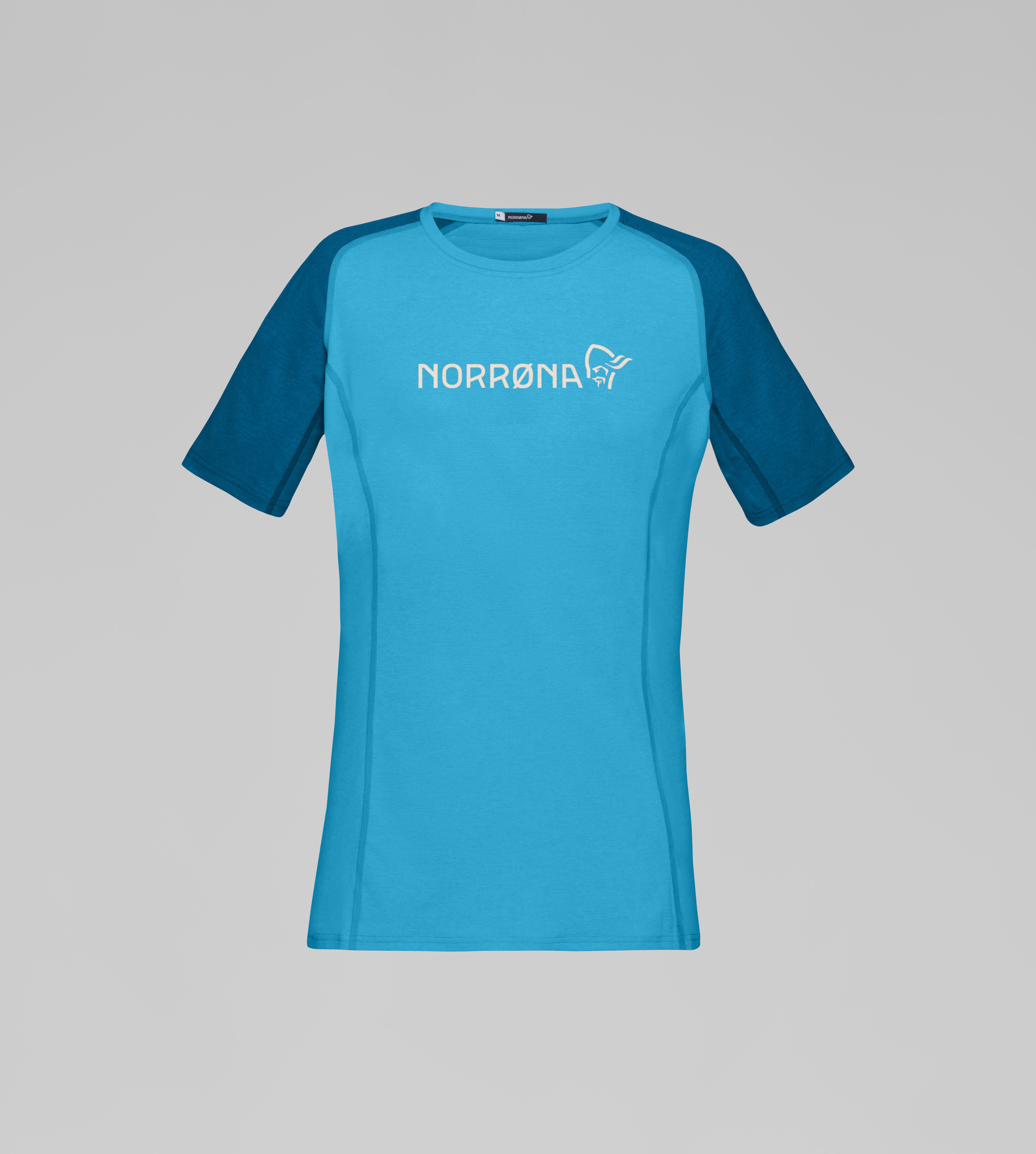 Packshot front image of fjora equaliser lightweight T-Shirt Mykonos Blue/Aquarius