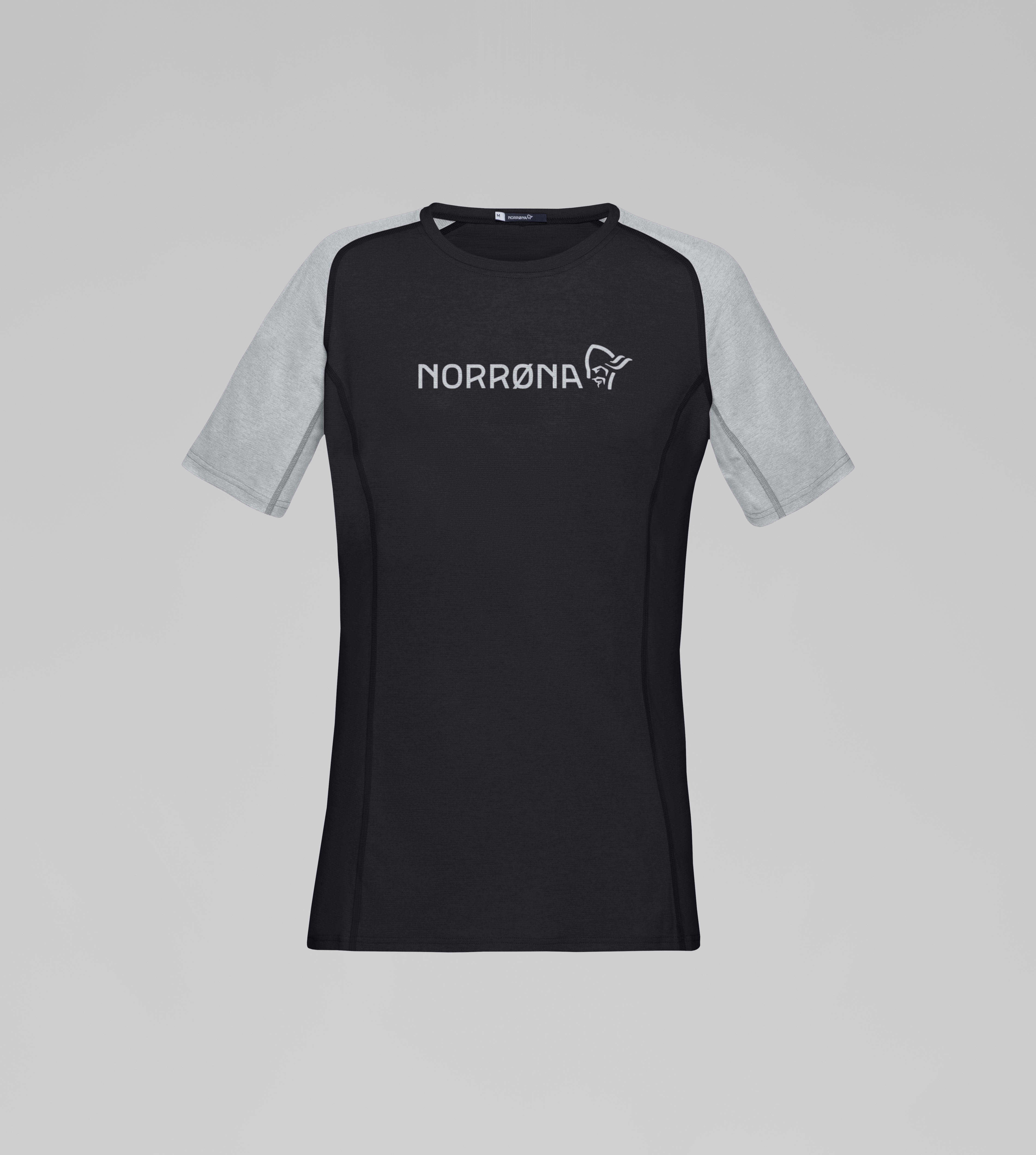 Packshot front image of fjora equaliser lightweight T-Shirt Caviar Black/Light Grey