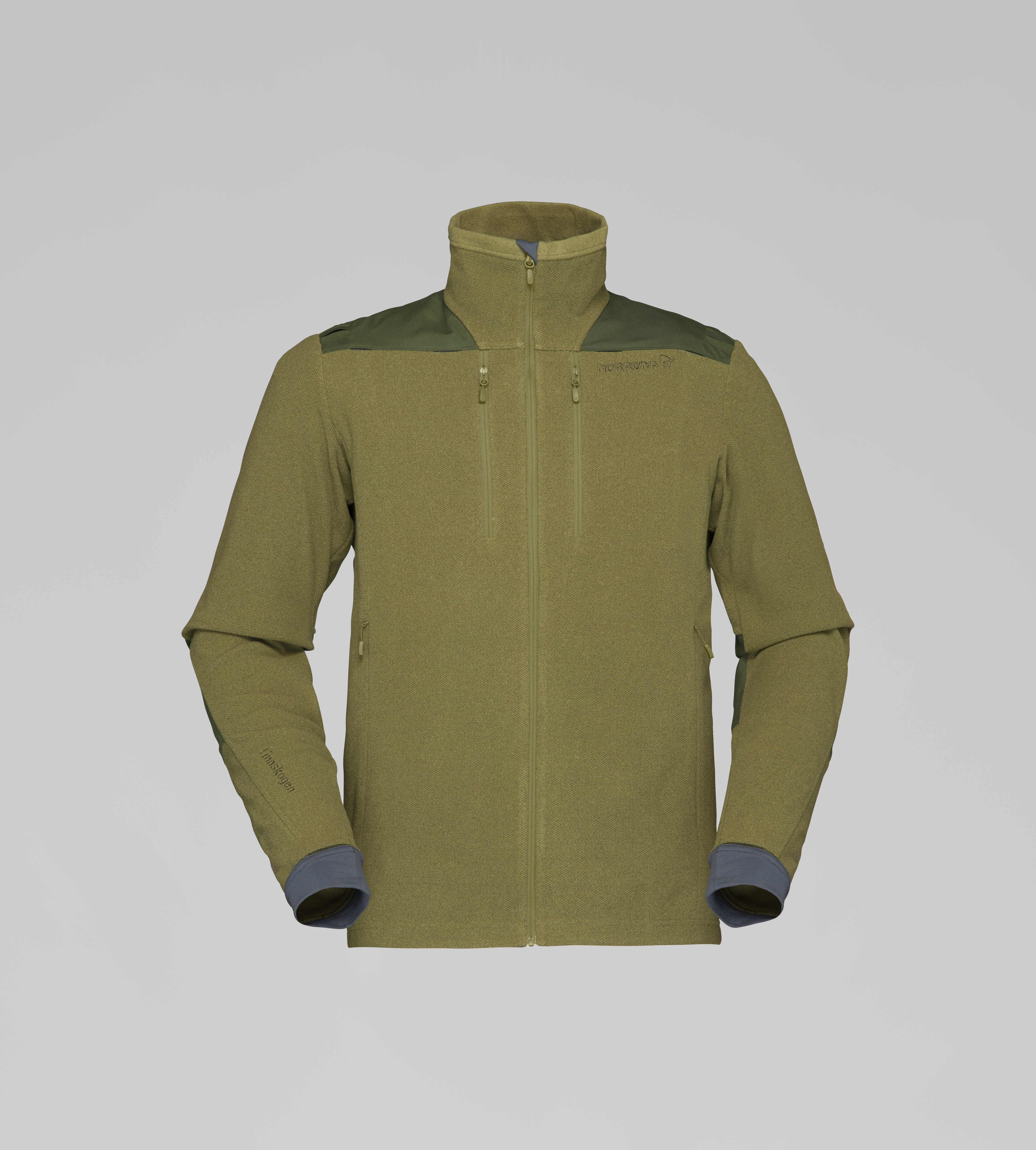 Packshot front image of finnskogen warm1 Jacket Hunting Light Green