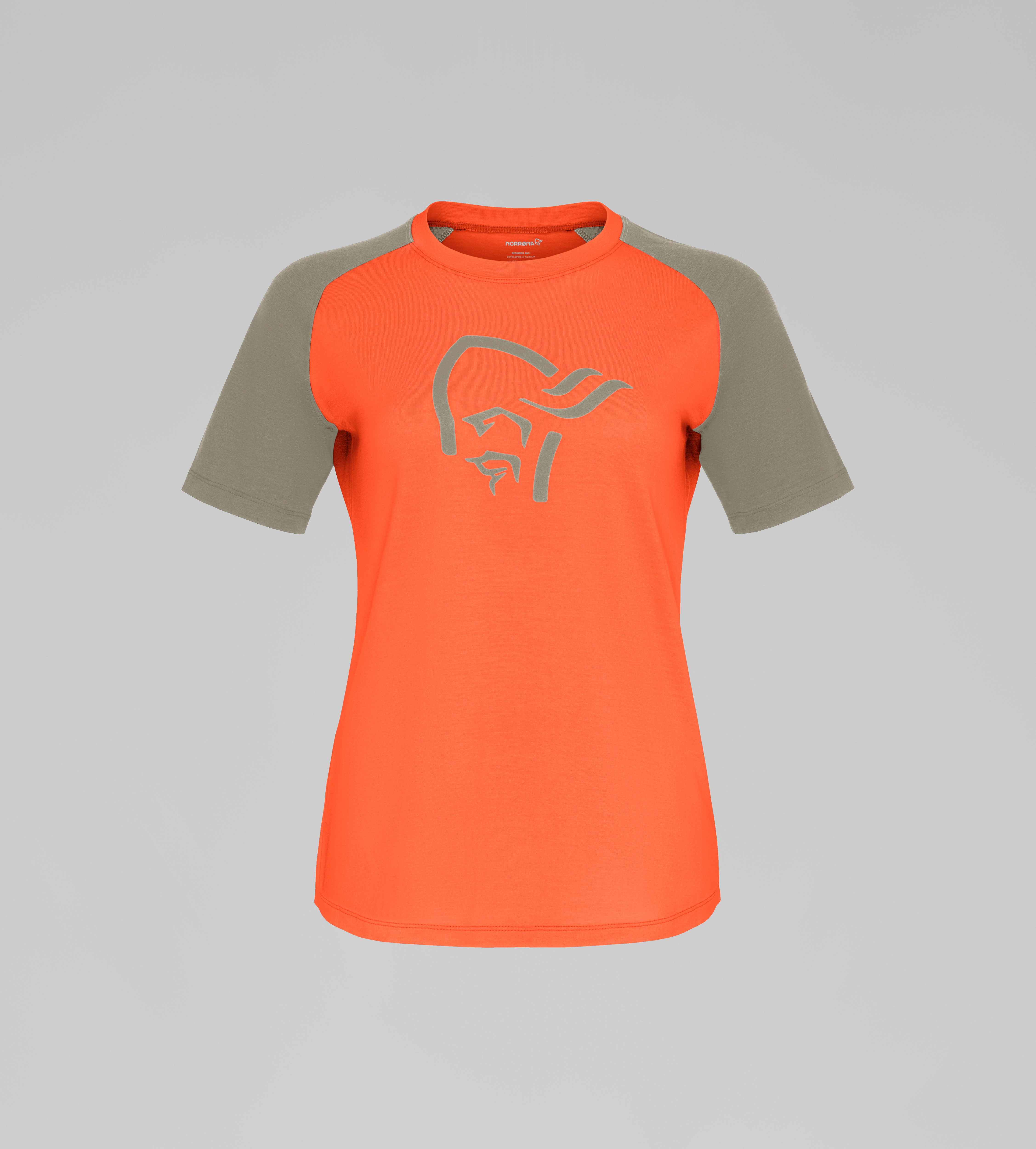 Packshot front image of femund pureUll T-shirt Orange Alert