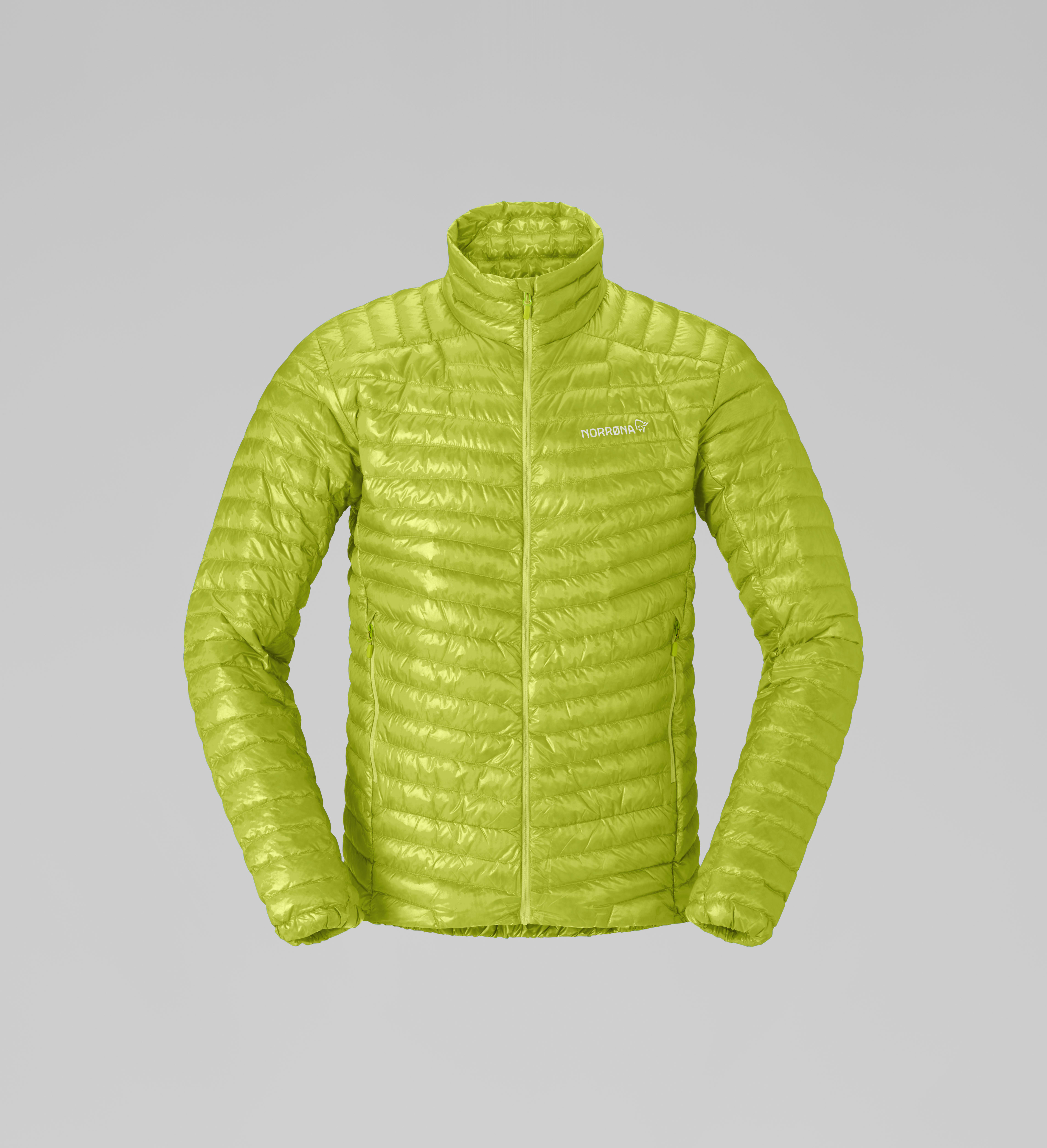 Packshot front image of trollveggen down800 super light Jacket Dark Citron